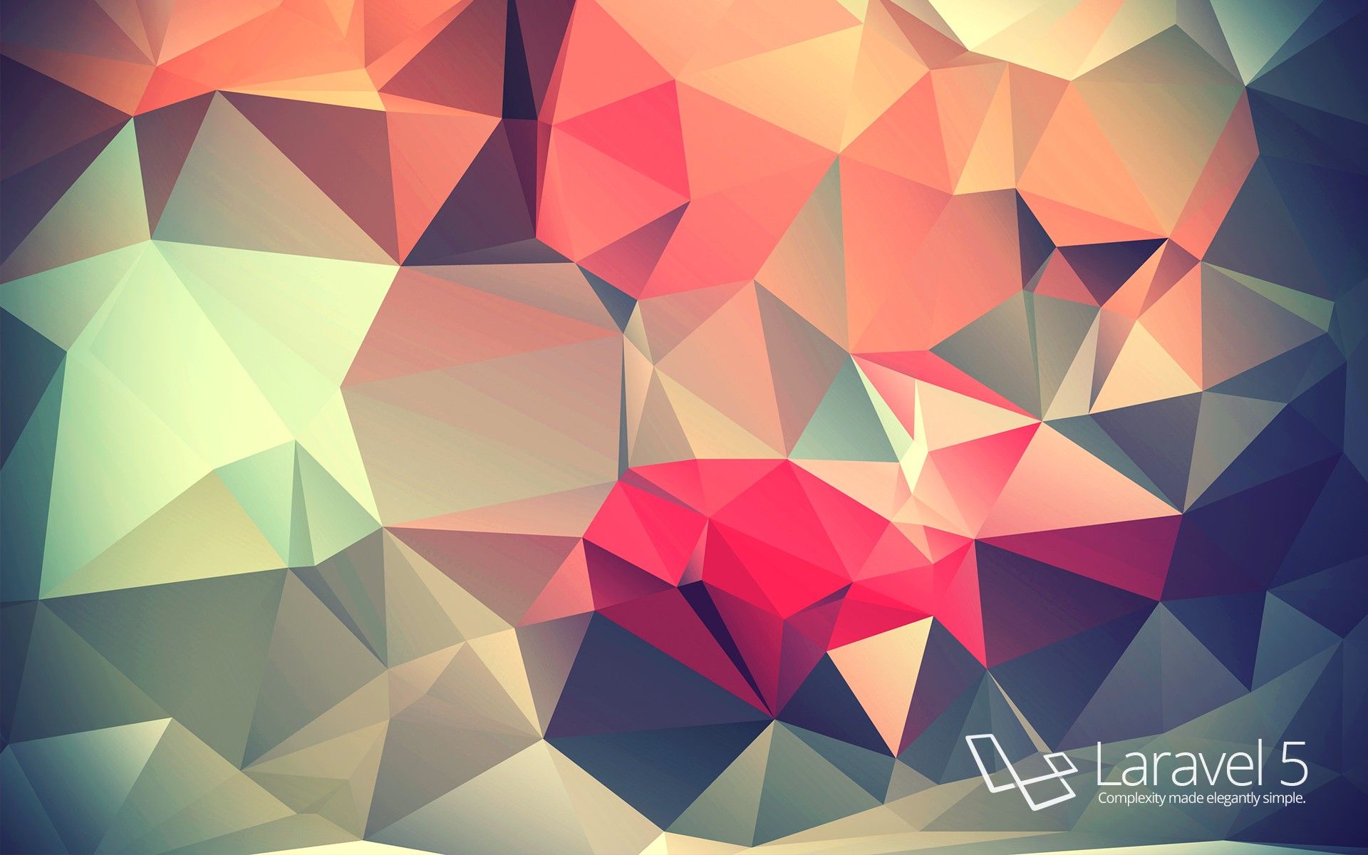 Laravel, Simple, Code, Programming, PHP, Low poly, Minimalism