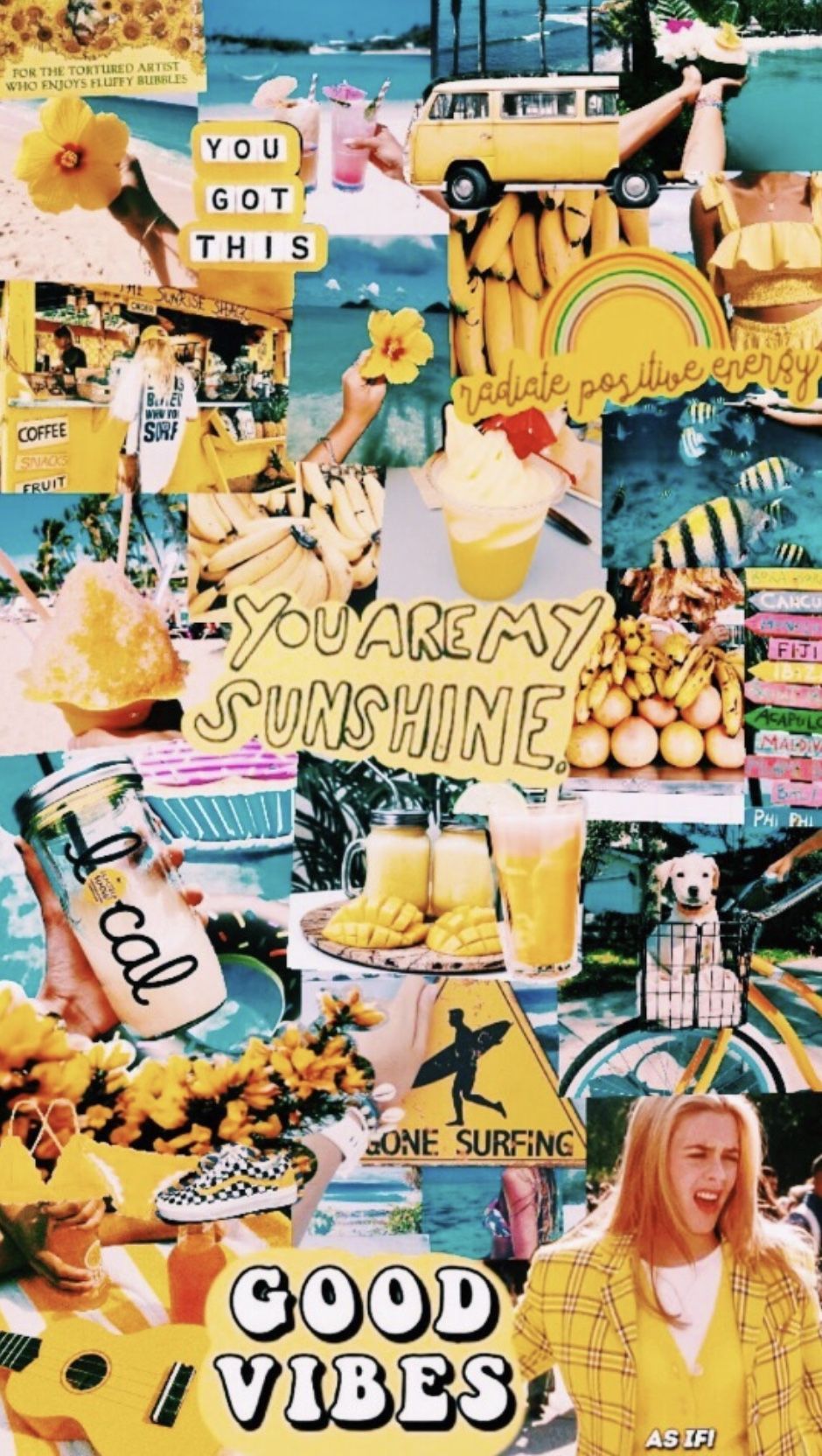 SUNSHINEEE. Collage background, Aesthetic