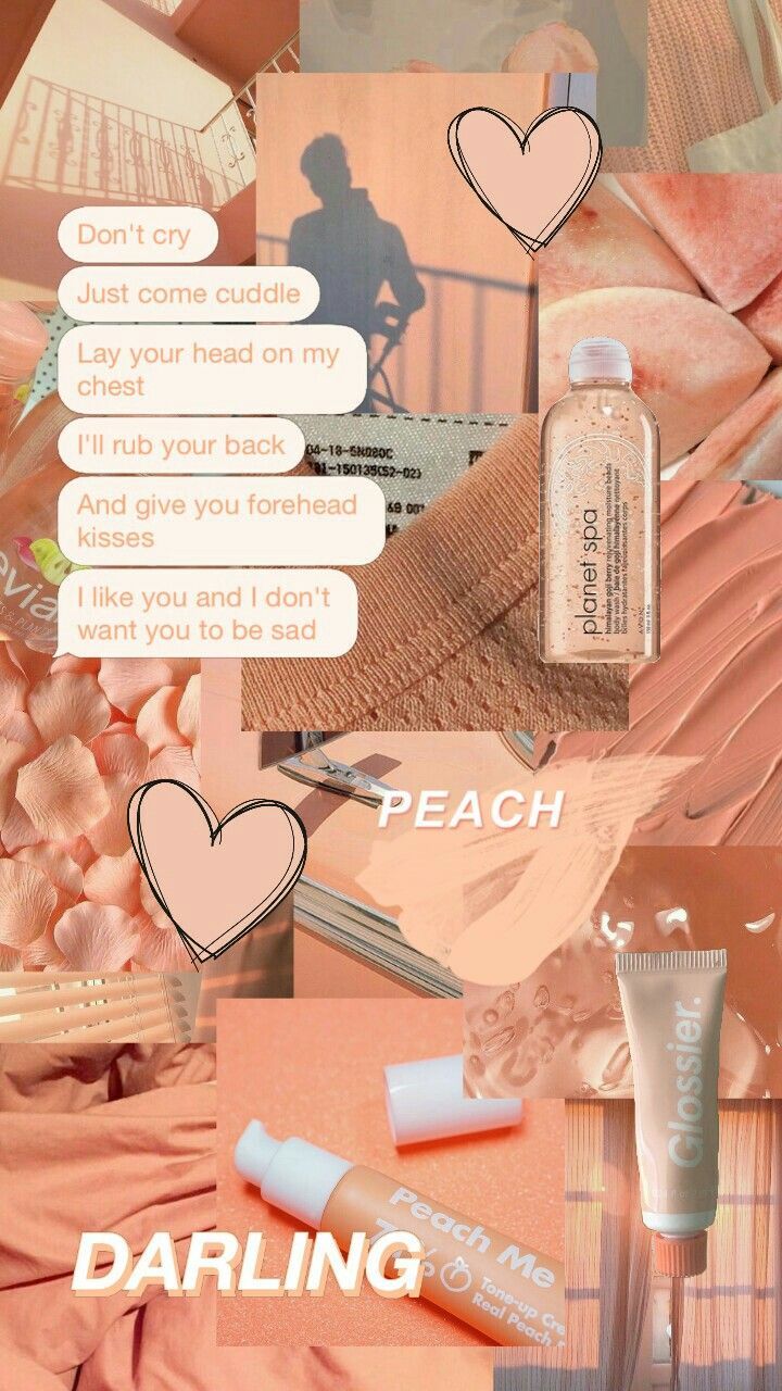 peachy aesthetic collage wallpaper #peachy #peach #aesthetic #freestyle # collage #wallpaper. Peach wallpaper, Aesthetic iphone wallpaper, Aesthetic wallpaper