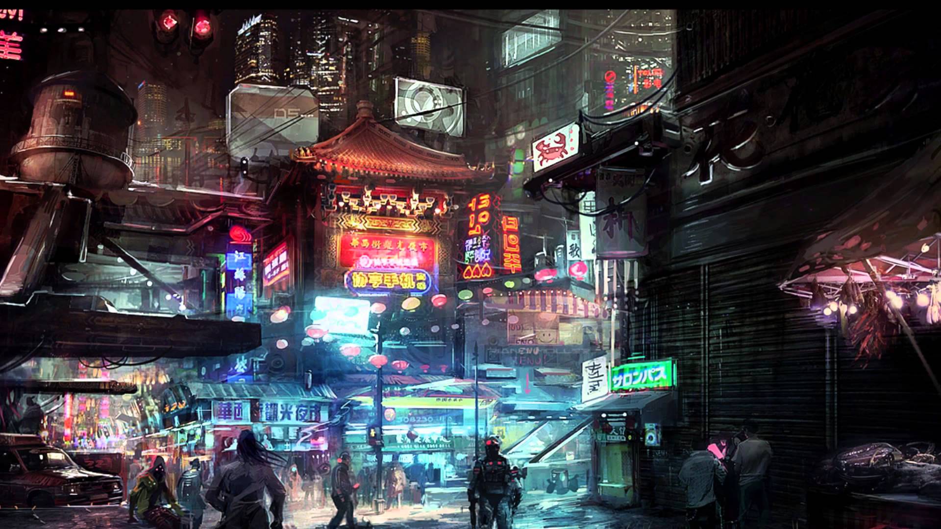 Japan cyberpunk wallpaper by Hovederutre - Download on ZEDGE™