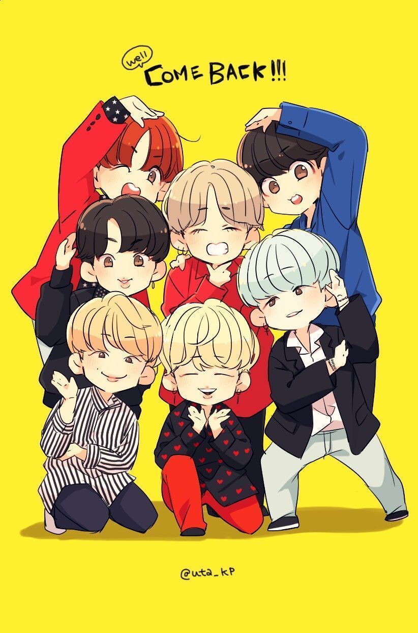 BTS Cute Anime HD Wallpapers - Wallpaper Cave