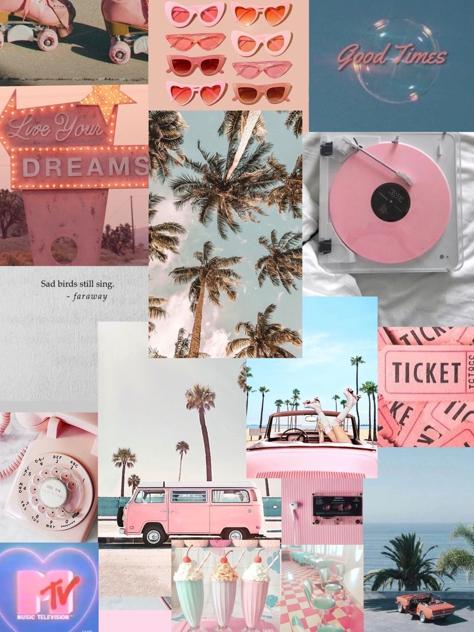 Pink Retro Wallpaper shared