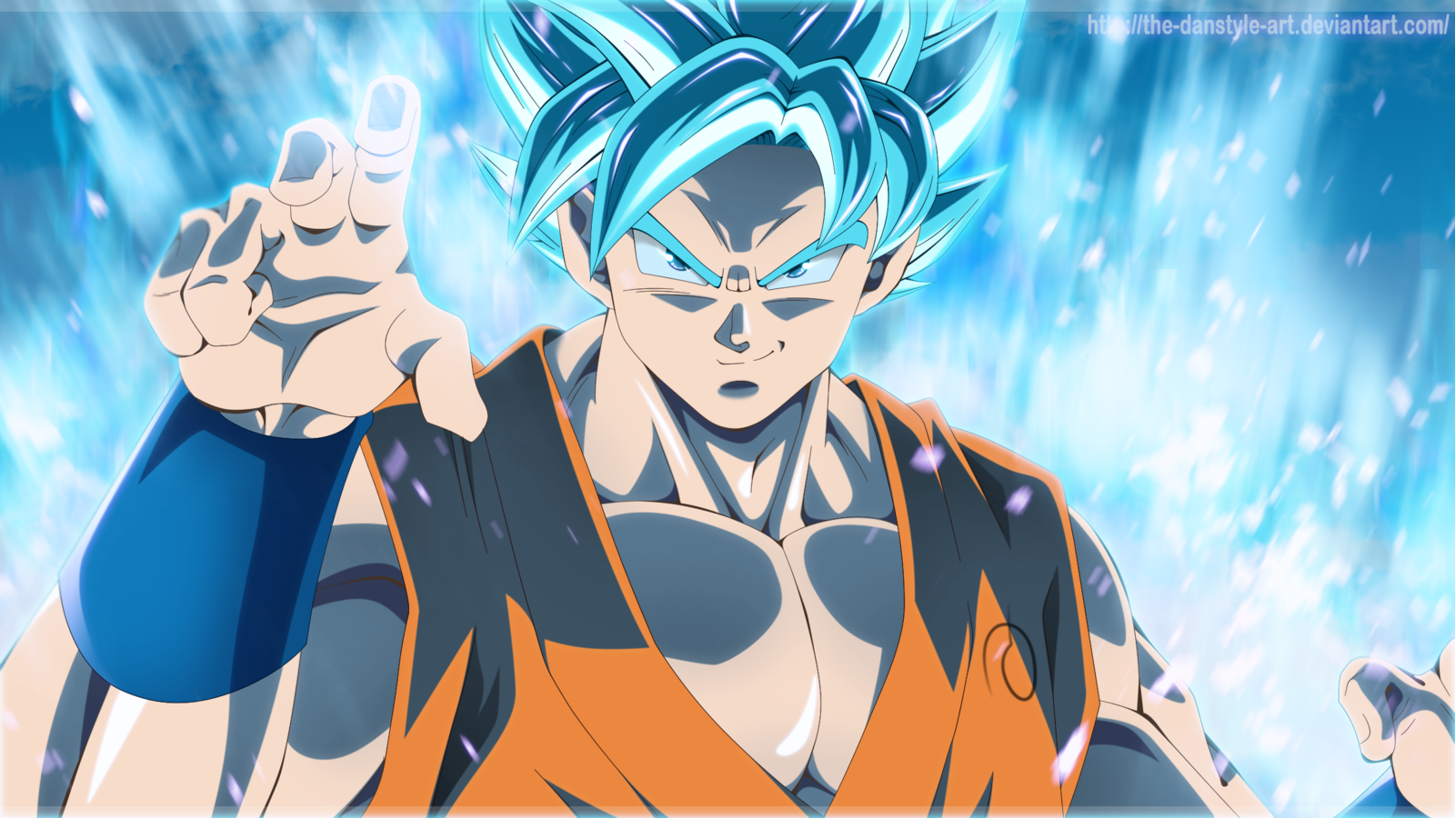 Wallpaper dragon ball, son goku, blue power desktop wallpaper, hd