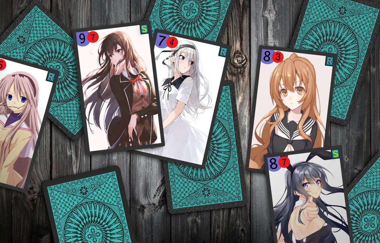 Wallpaper card, girls, crossover, Shipping Was Yukinoshita, Tomoyo