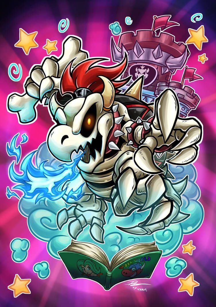 Toon Dry Bowser By Kraus Illustration. Super Mario