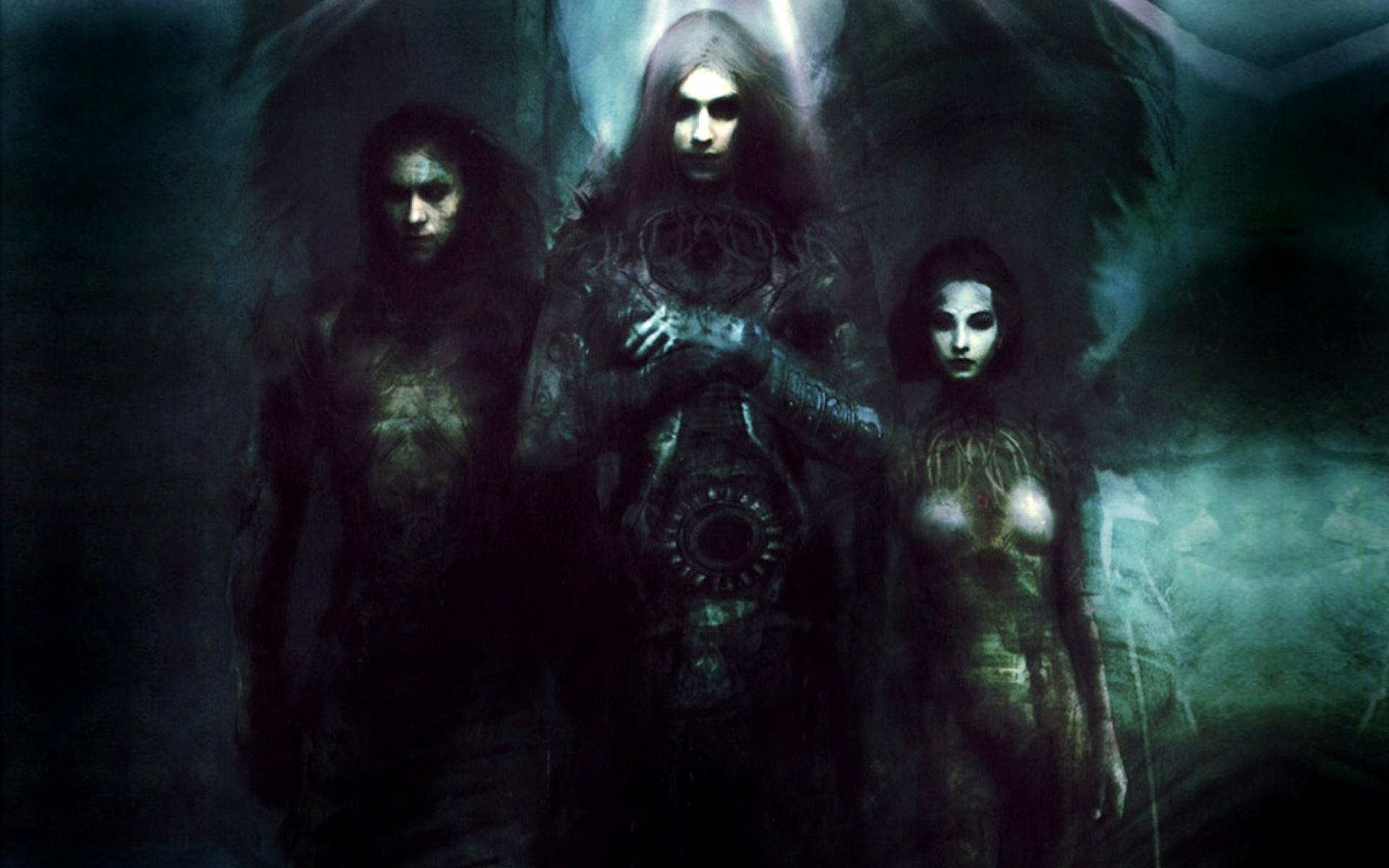 Dark horror fantasy art gothic vampires angels women men babes evil spooky halloween wallpaperx1200