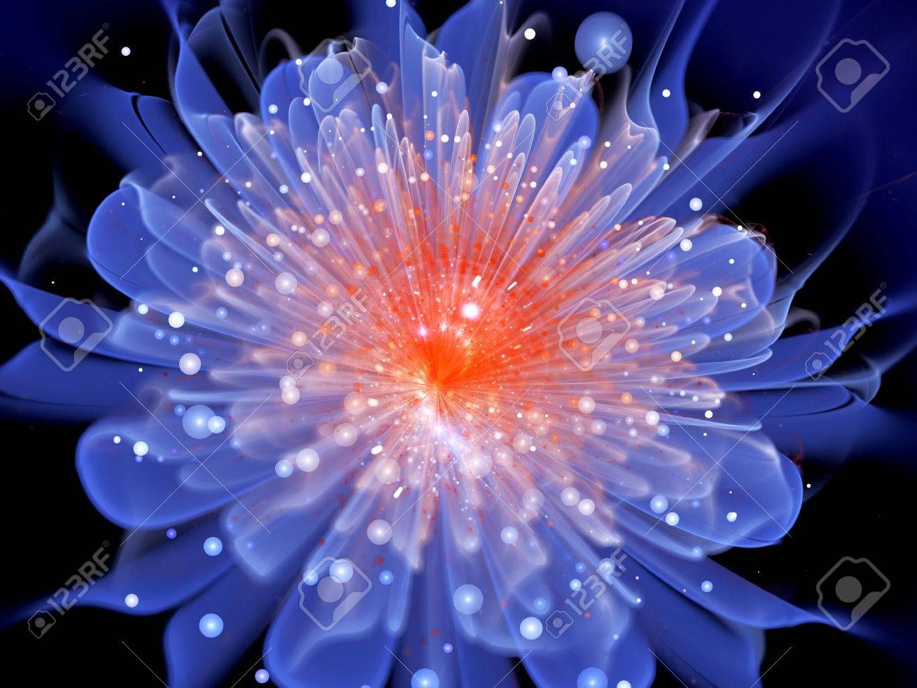 Free download Glowing Magical Flower Computer Generated Abstract