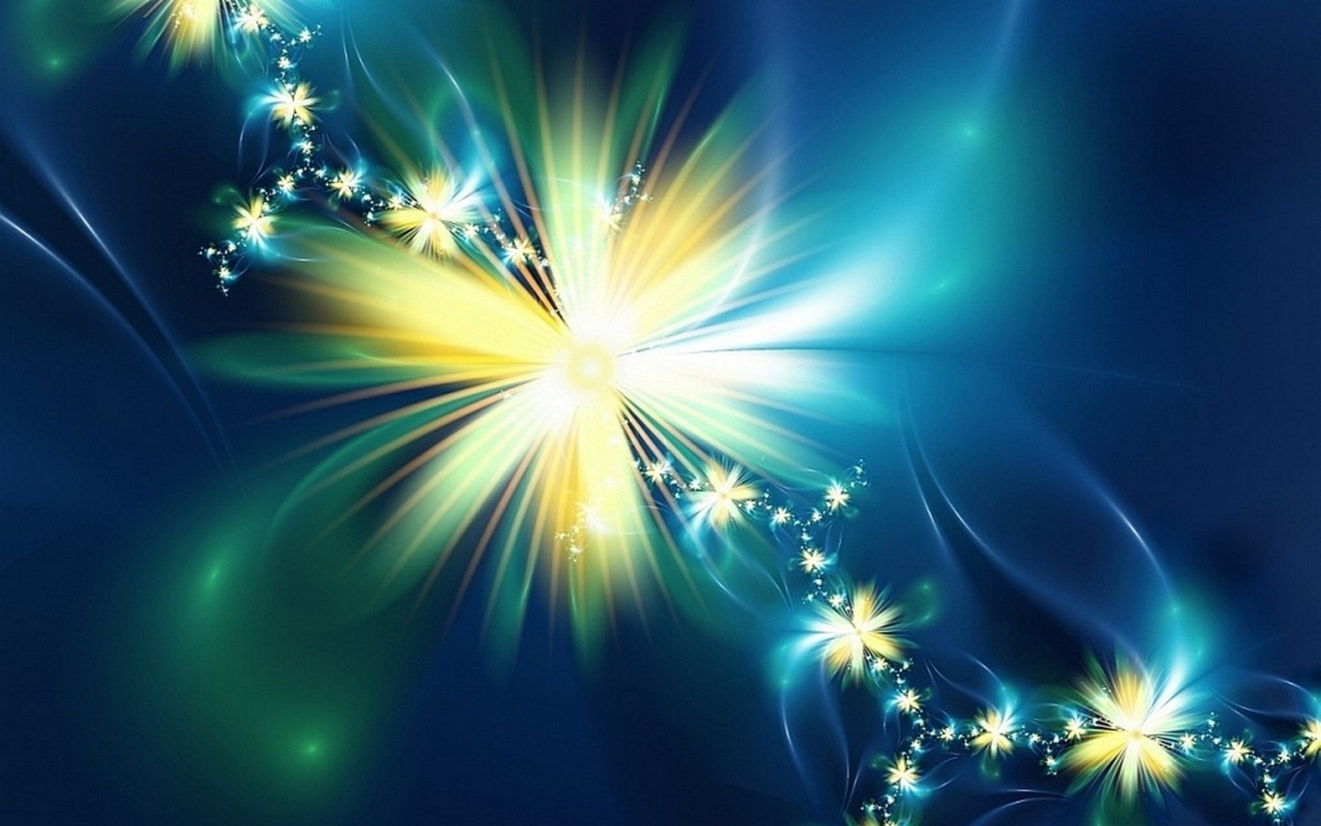 Magical Abstract Flowers Wallpaper Download Free