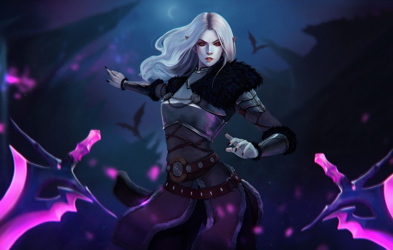 Wallpaper Girl, Night, Girl, Weapons, Fantasy, Art, Style, Fiction