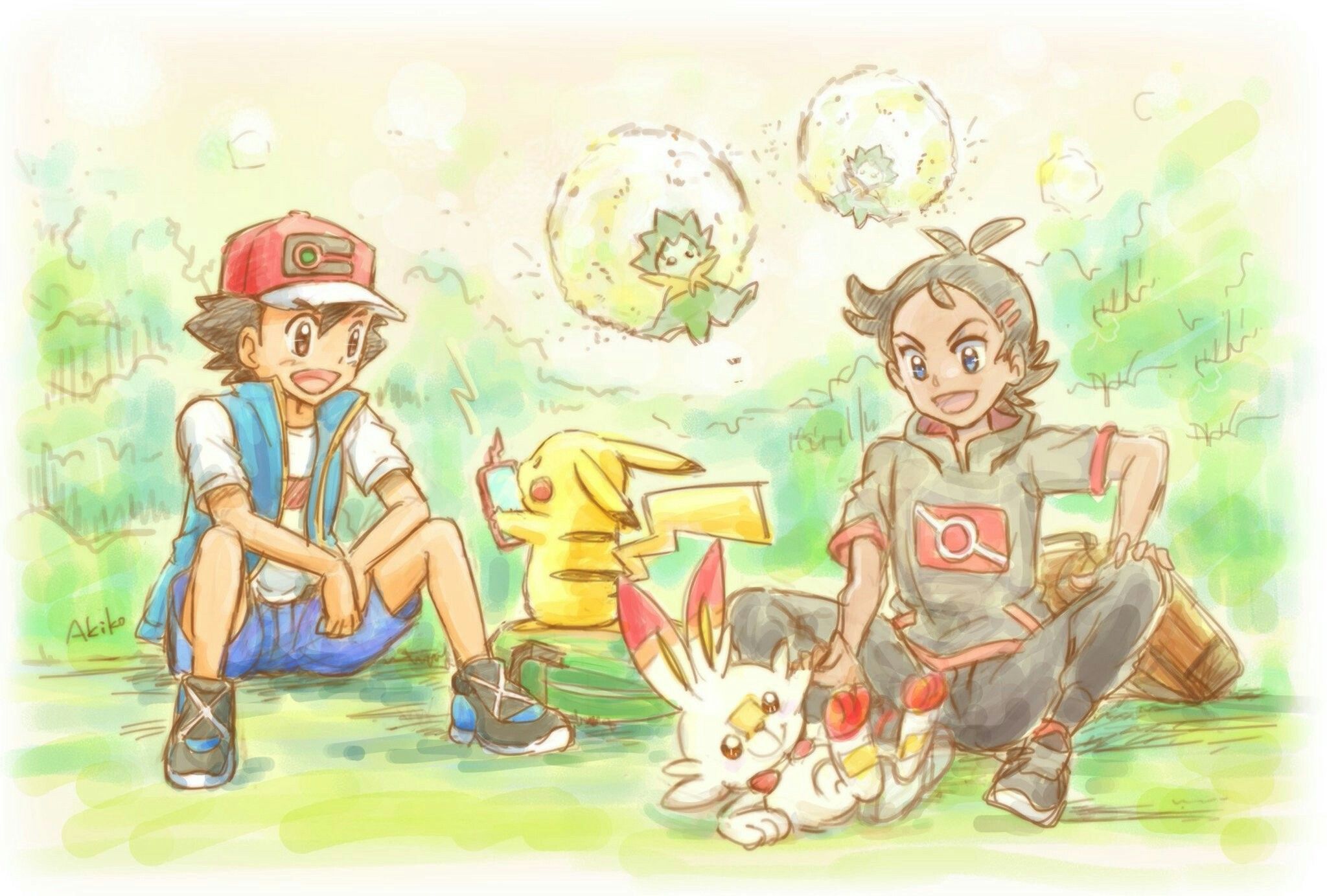 Ash e Gou. Pokémon heroes, Pokemon, Cute pokemon