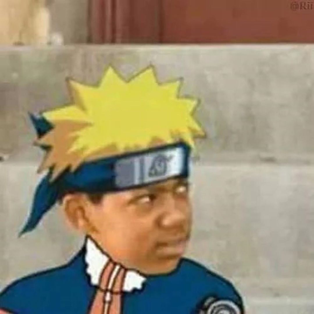 If naruto was black. Naruto comic, Anime funny, Anime memes