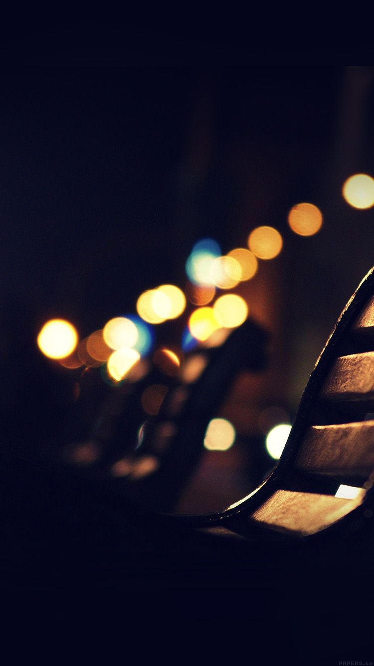 Beach Street Night Lights Bokeh Nature City