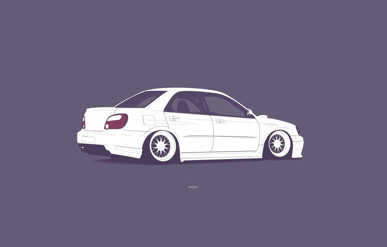 Wallpaper Subaru, Impreza, WRX, STI, Minimalistic image for desktop, section минимализм