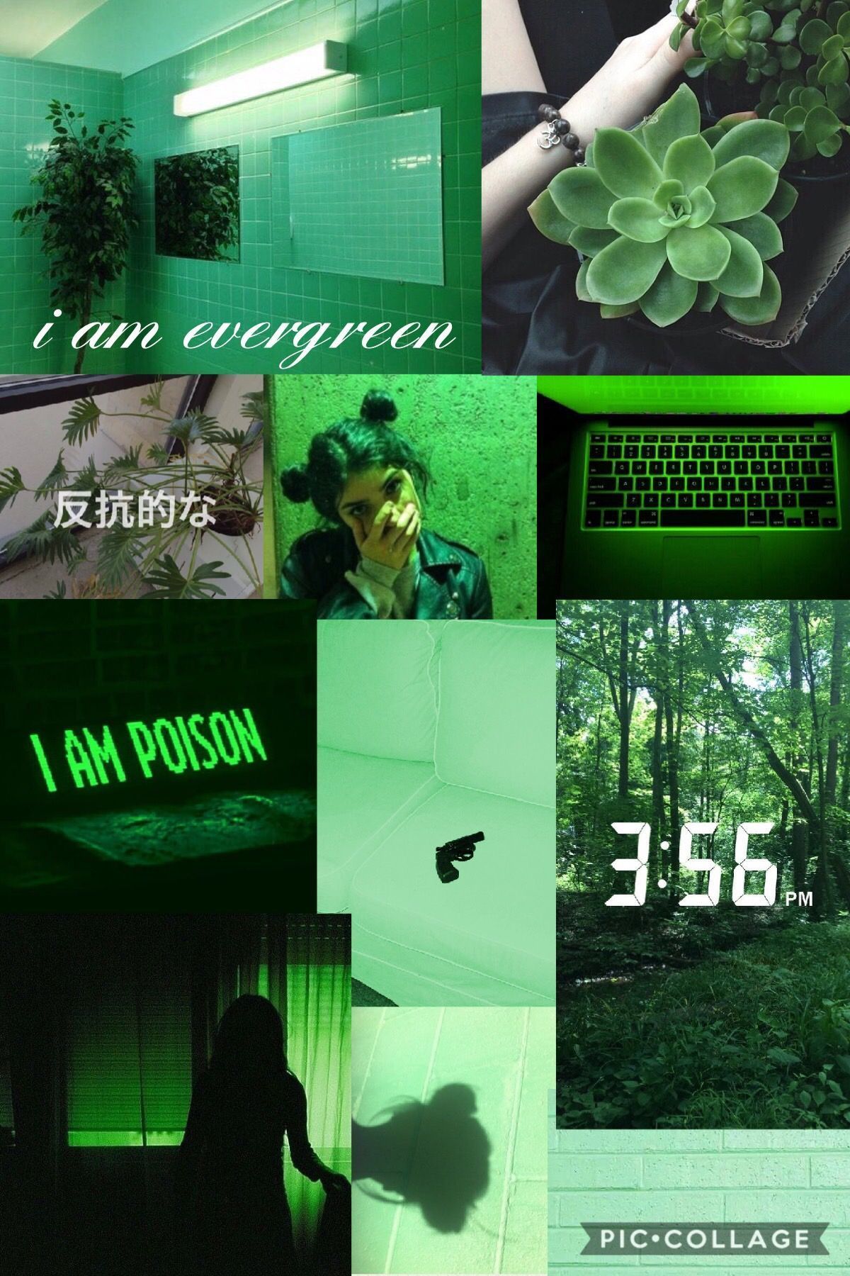 Green Aesthetic Collage Wallpapers - Wallpaper Cave