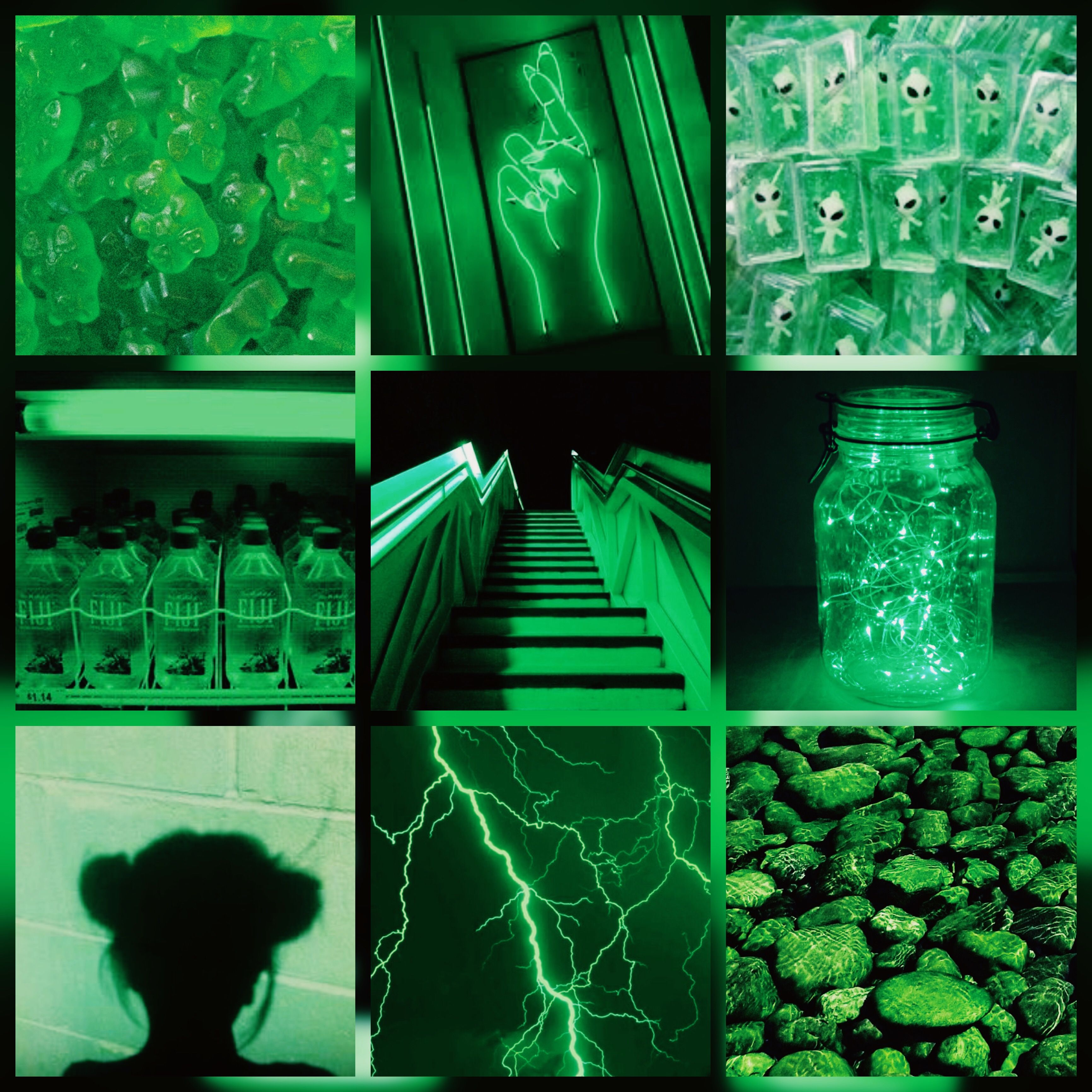 Lime Green Aesthetic Collage - antishopliftingdevices