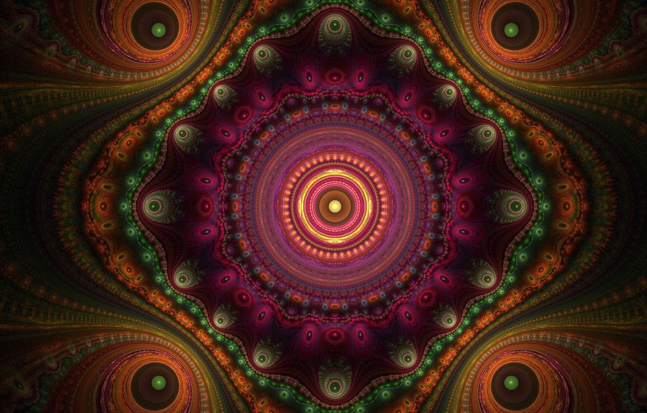 Wallpaper colorful, pattern, abstraction, kaleidoscope, fractal