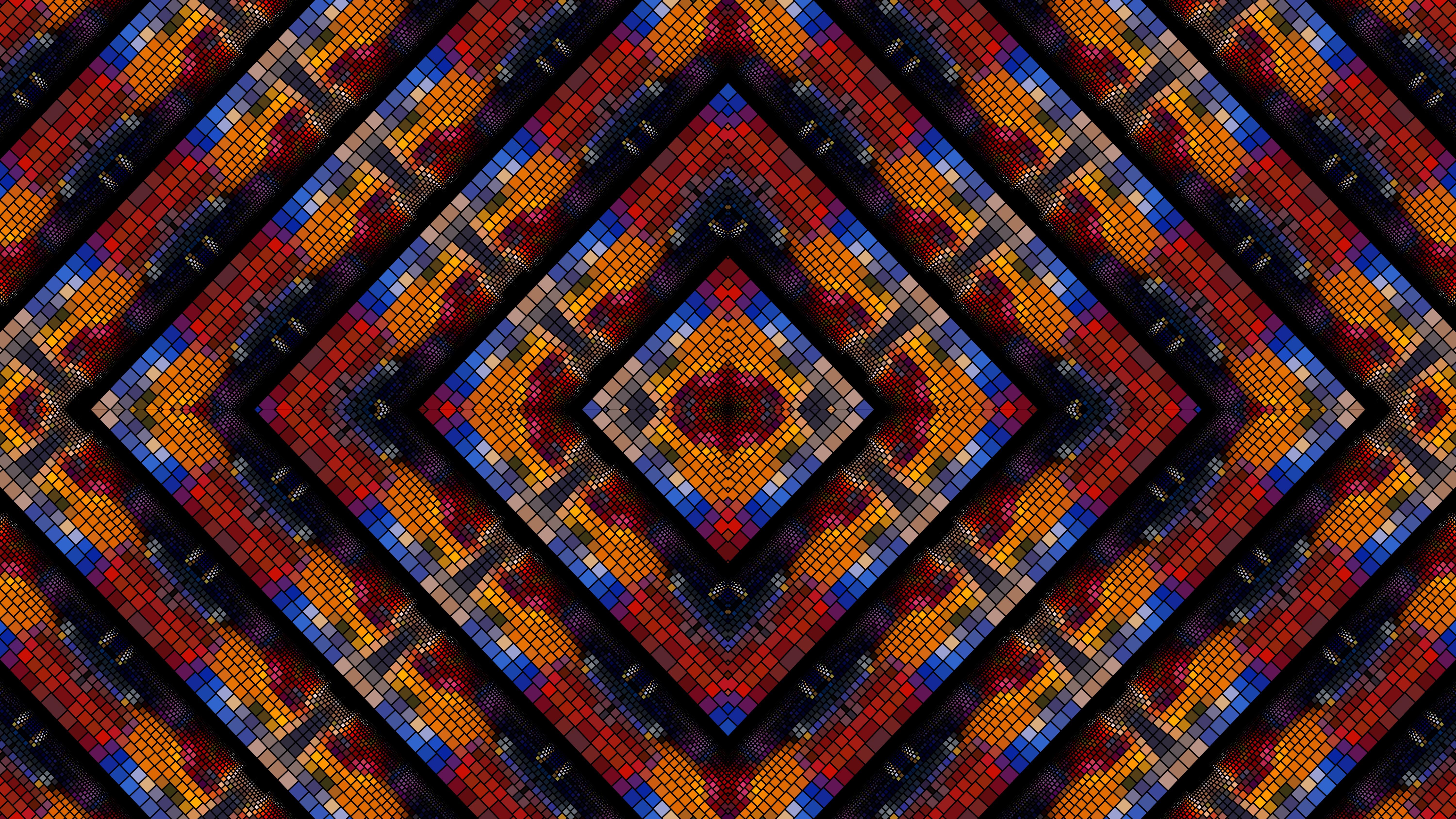 Wallpaper Pattern, Kaleidoscope, Mosaic, Geometric, Multi Colored