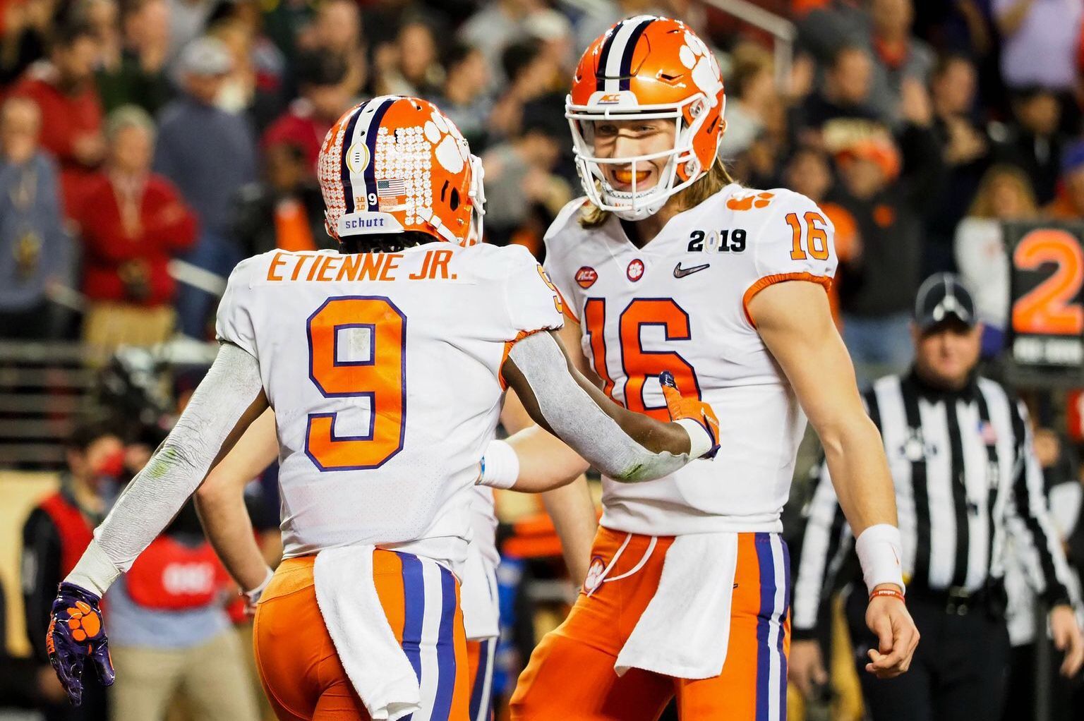 Trevor Lawrence and Travis Etienne.dynamic duo for the Clemson