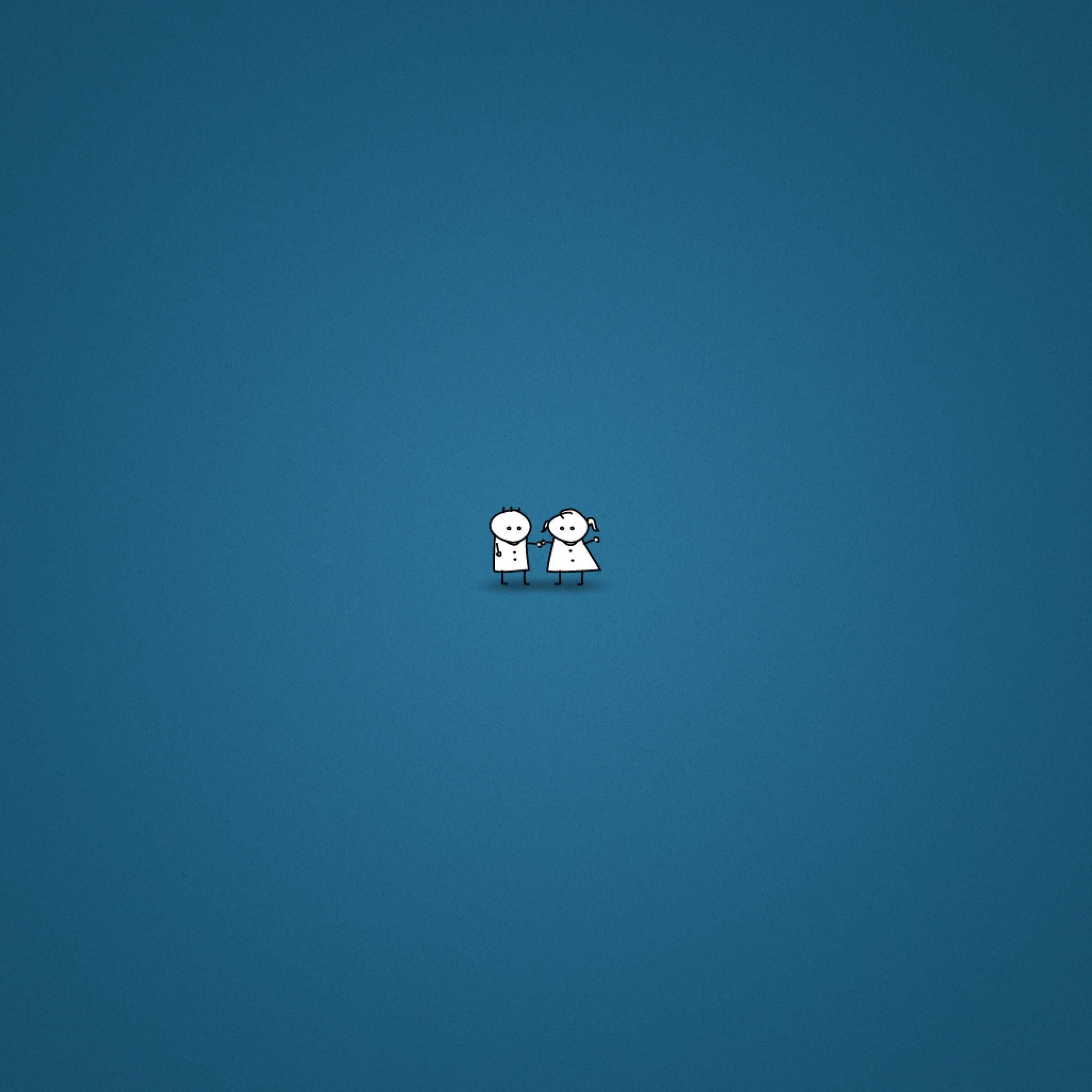 Vector And Girl Holding Hands iPhone HD Wallpaper Free