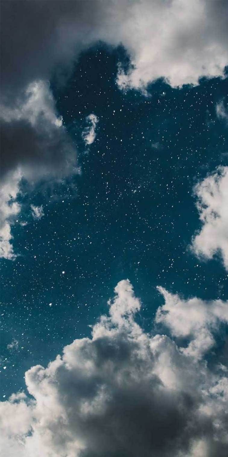 Dreamy Blue sky full of stars!. Blue wallpaper iphone, Blue sky