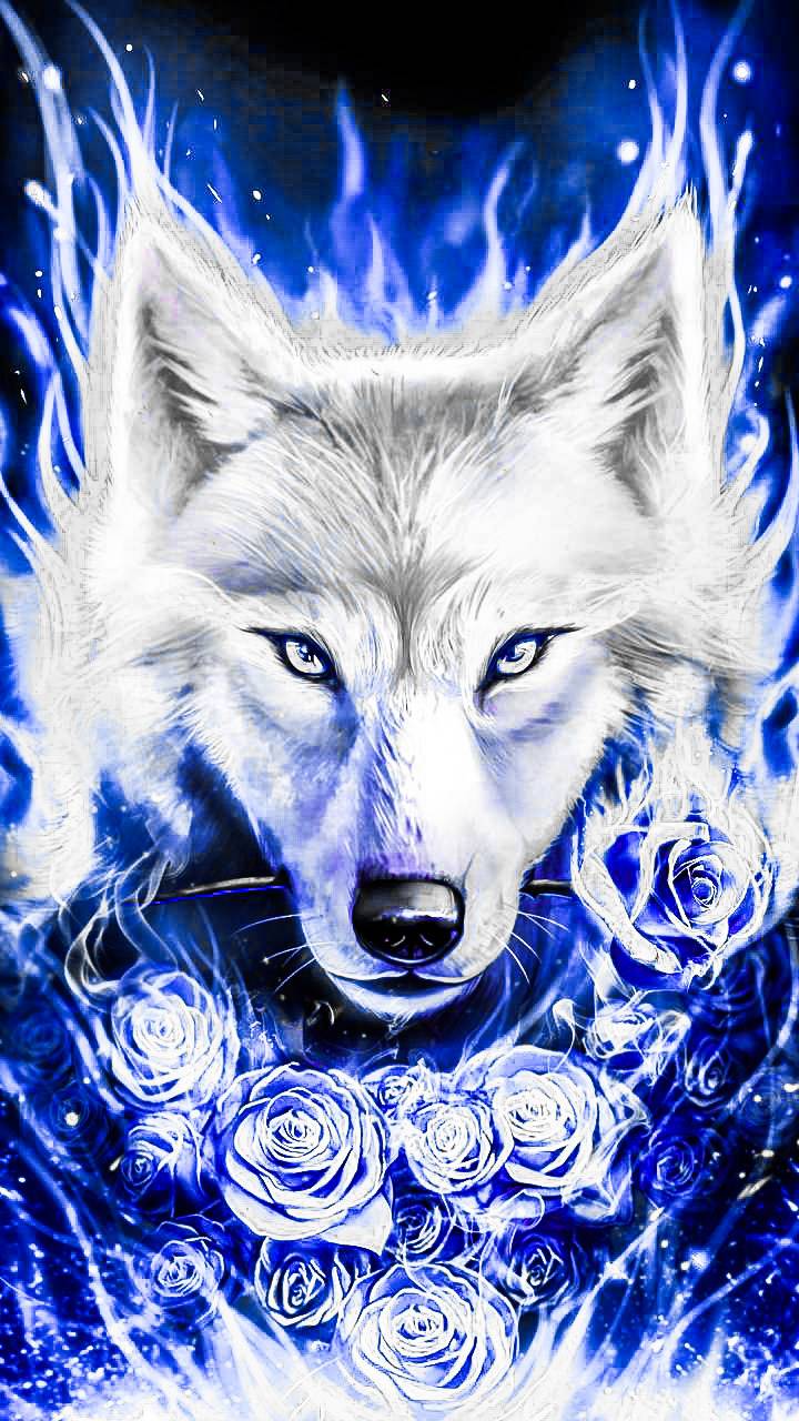 Purple wolf wallpaper