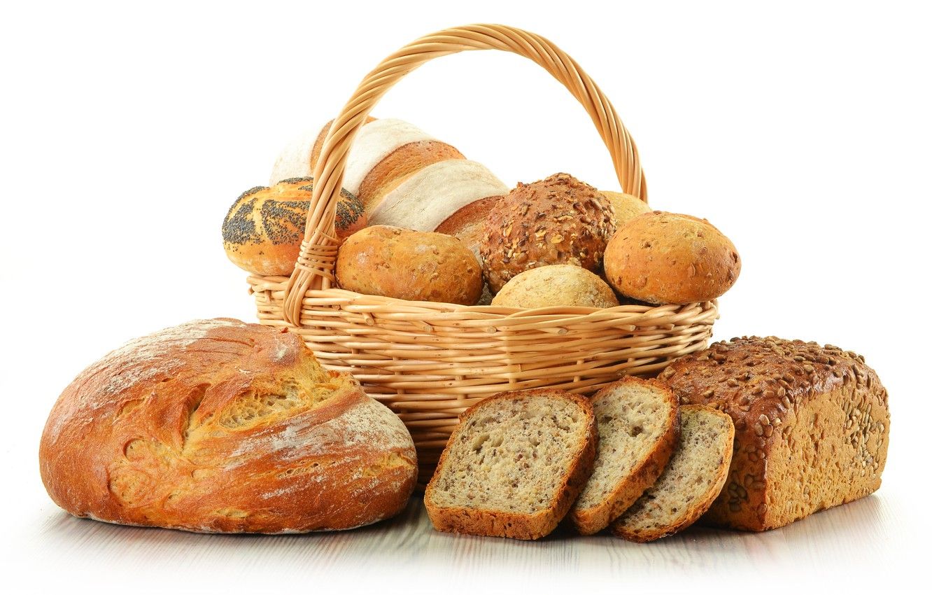 Wallpaper basket, Mac, bread, buns, chunks image for desktop