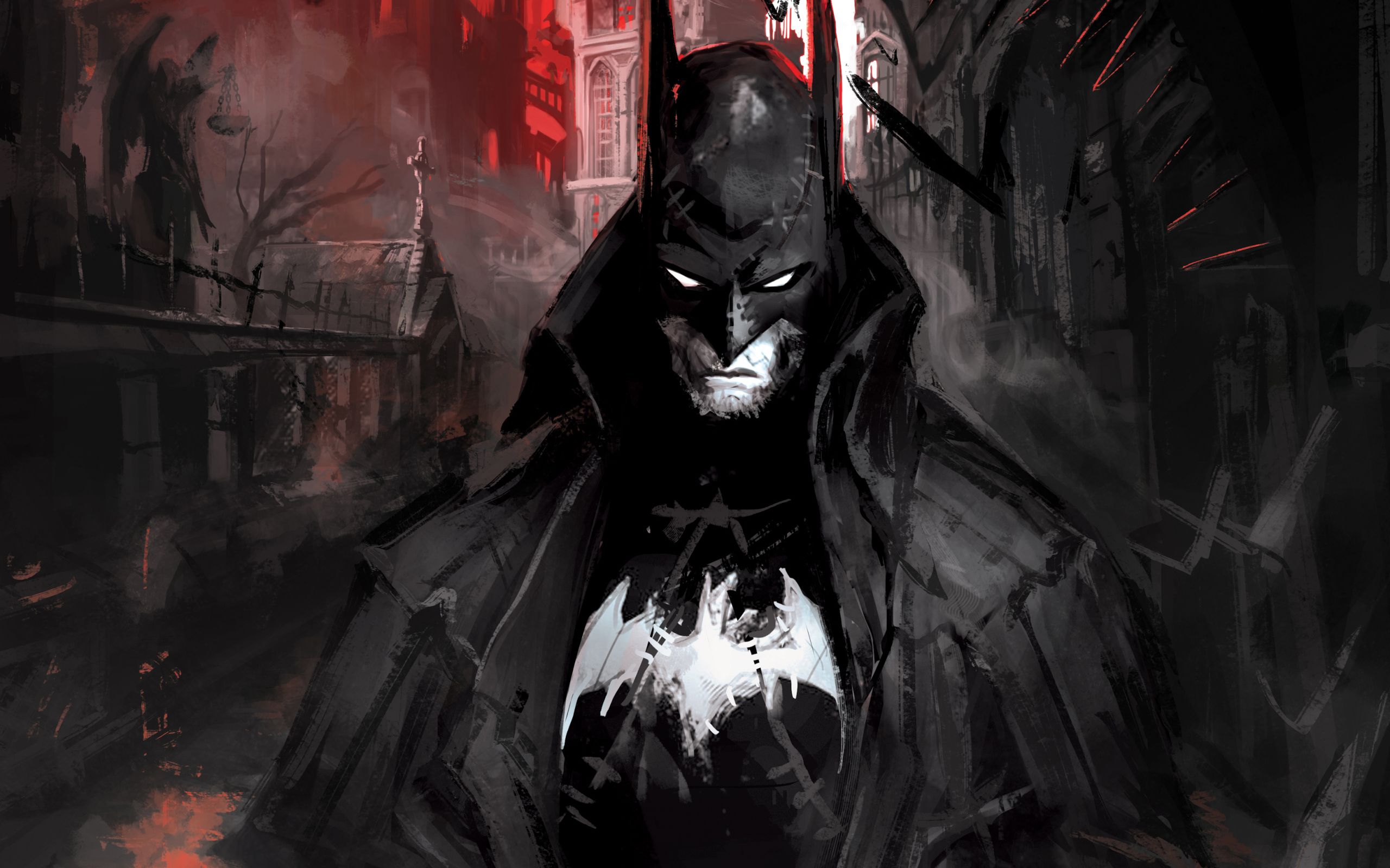 Wallpaper of Batman, DC Comics, Art, Dark background & HD image