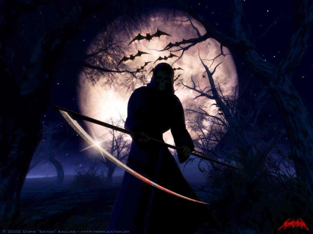 Thanatos God Of Death Żniwiarz Wallpaper