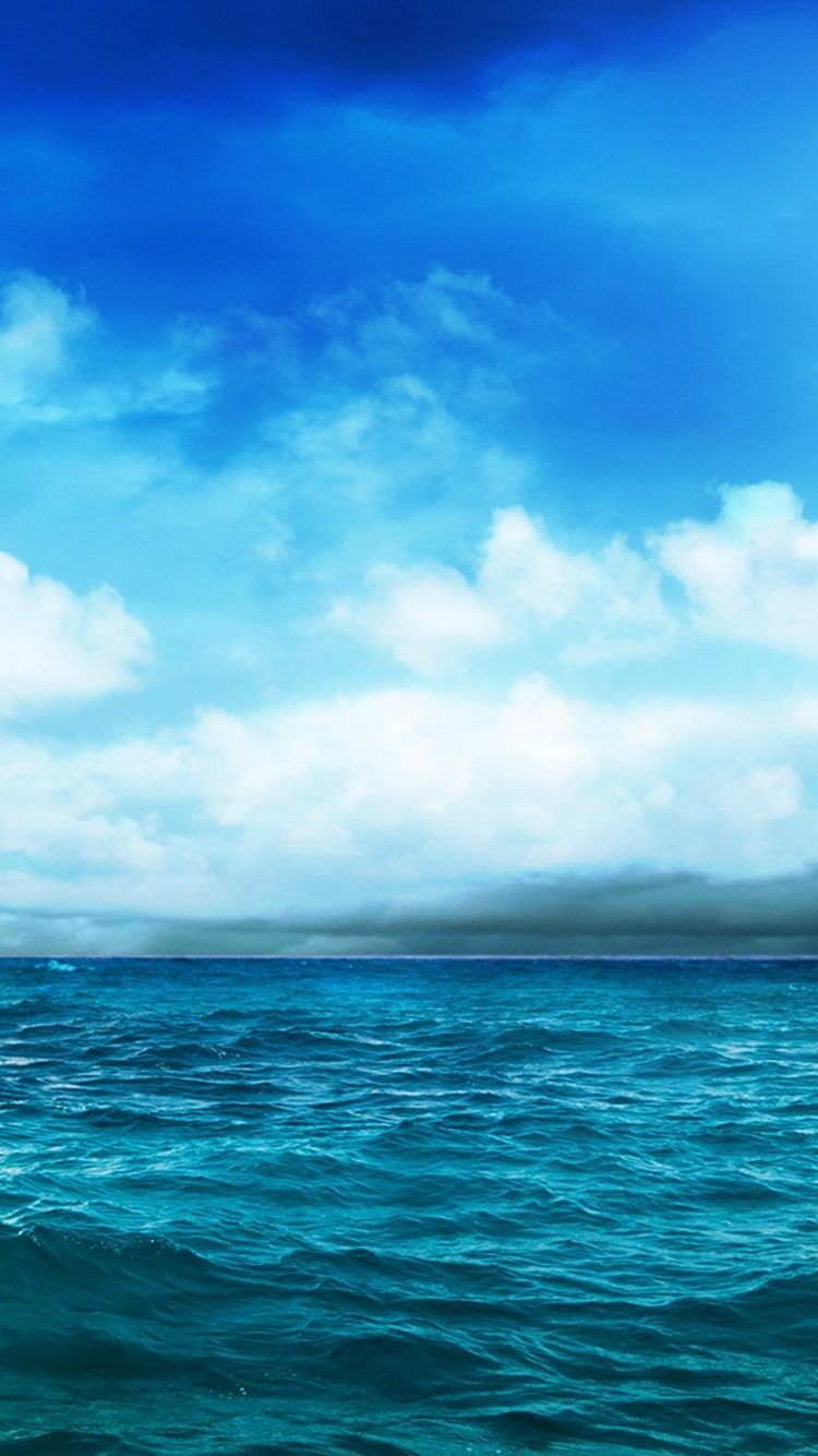 Ocean Blue Sky Storm Approaching iPhone 6 Wallpaper. Ocean