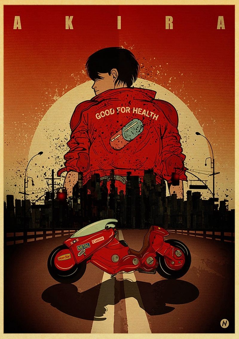 Vintage Akira Japanese Anime retro poster kraft paper classic