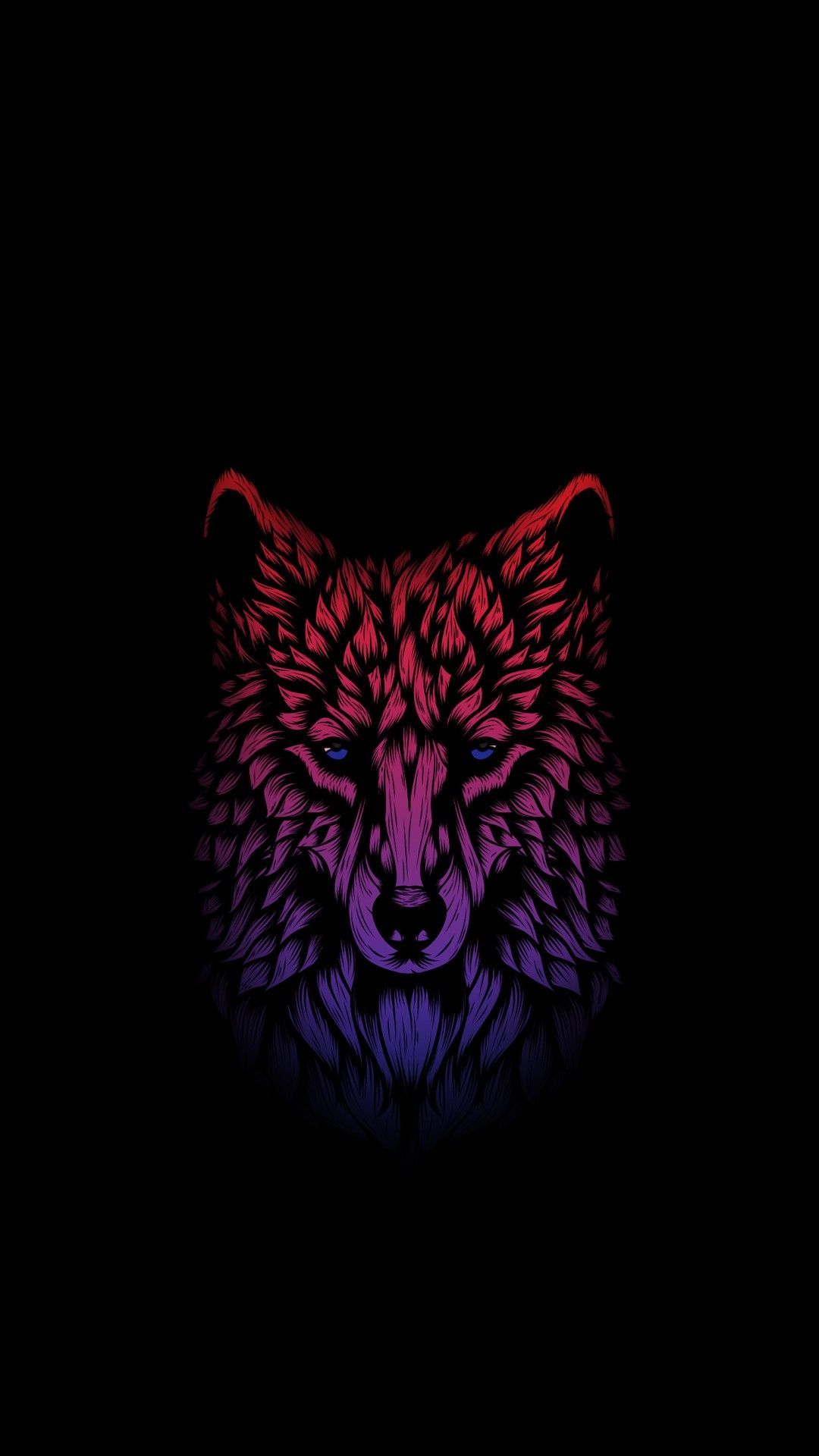 iPhone Wallpaper. Darkness, Head, Illustration, Wildlife, Wolf, Font