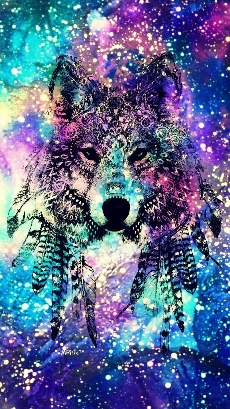 iPhone Wallpaper Galaxy Wolf
