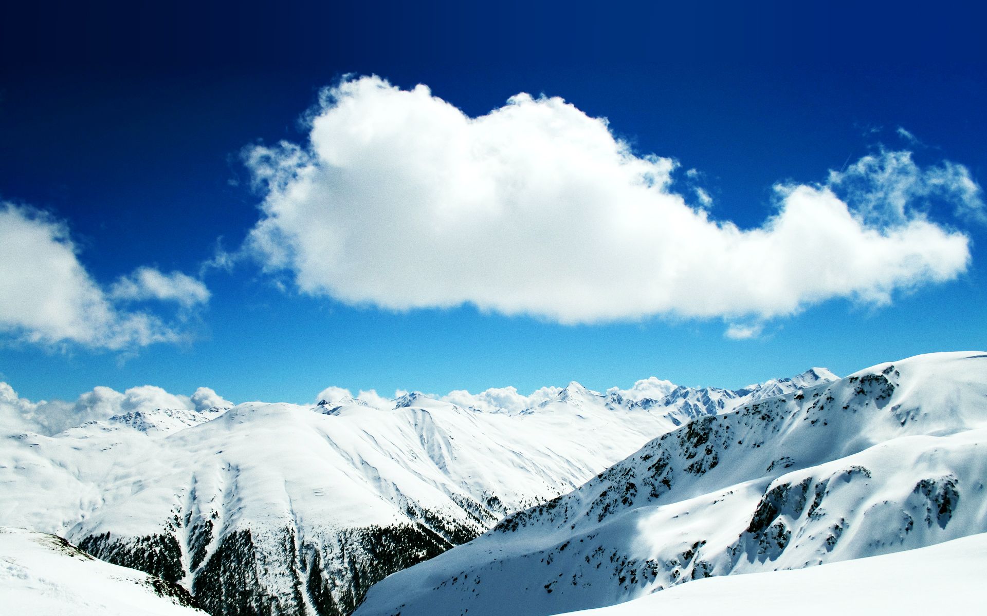 Snow Winter Mountains Wallpaper & Background Download
