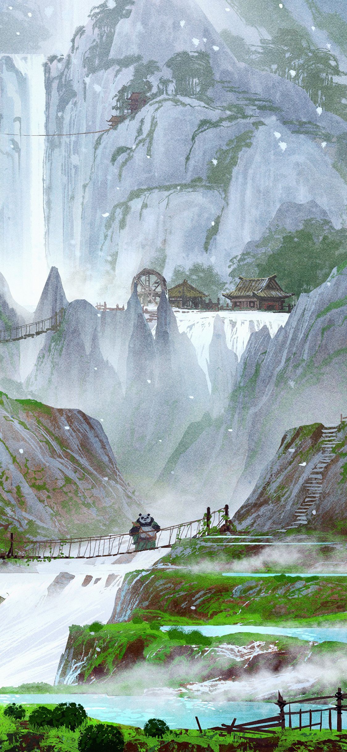 Kungfu panda background art film iPhone X Wallpaper. Hình nền
