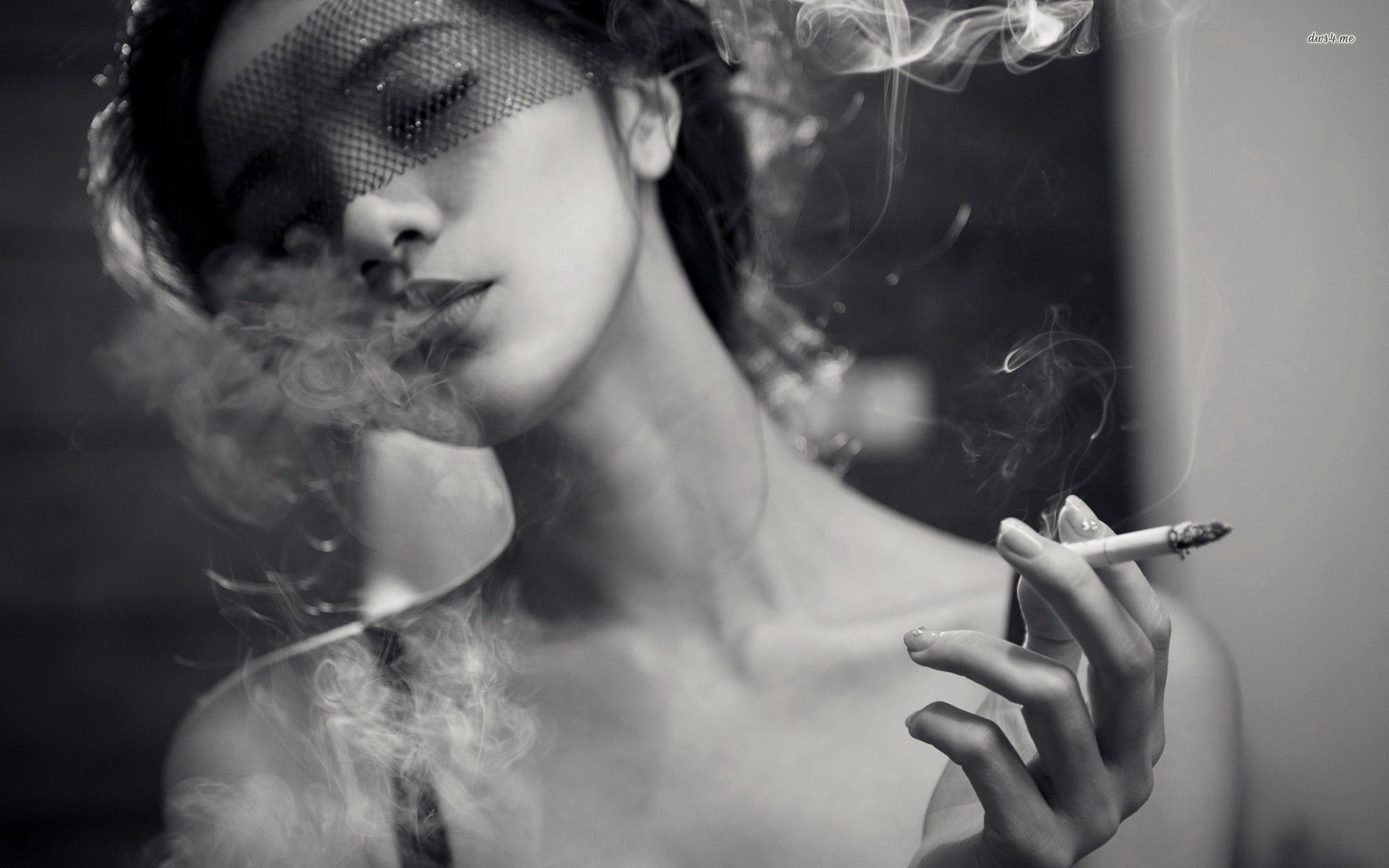 Girl Smoking Wallpaper