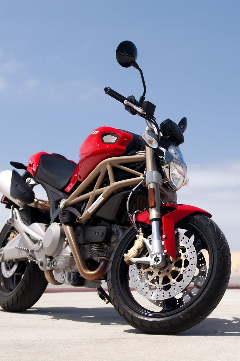 Download wallpaper 800x1200 bike, ducati, motorcycle, red iphone