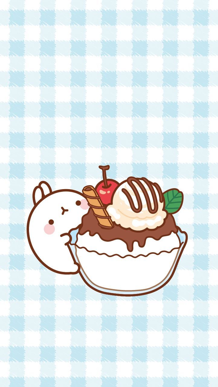 Cute!! Dessert Time With Molang!!. Kawaii Wallpaper, Cute Cartoon
