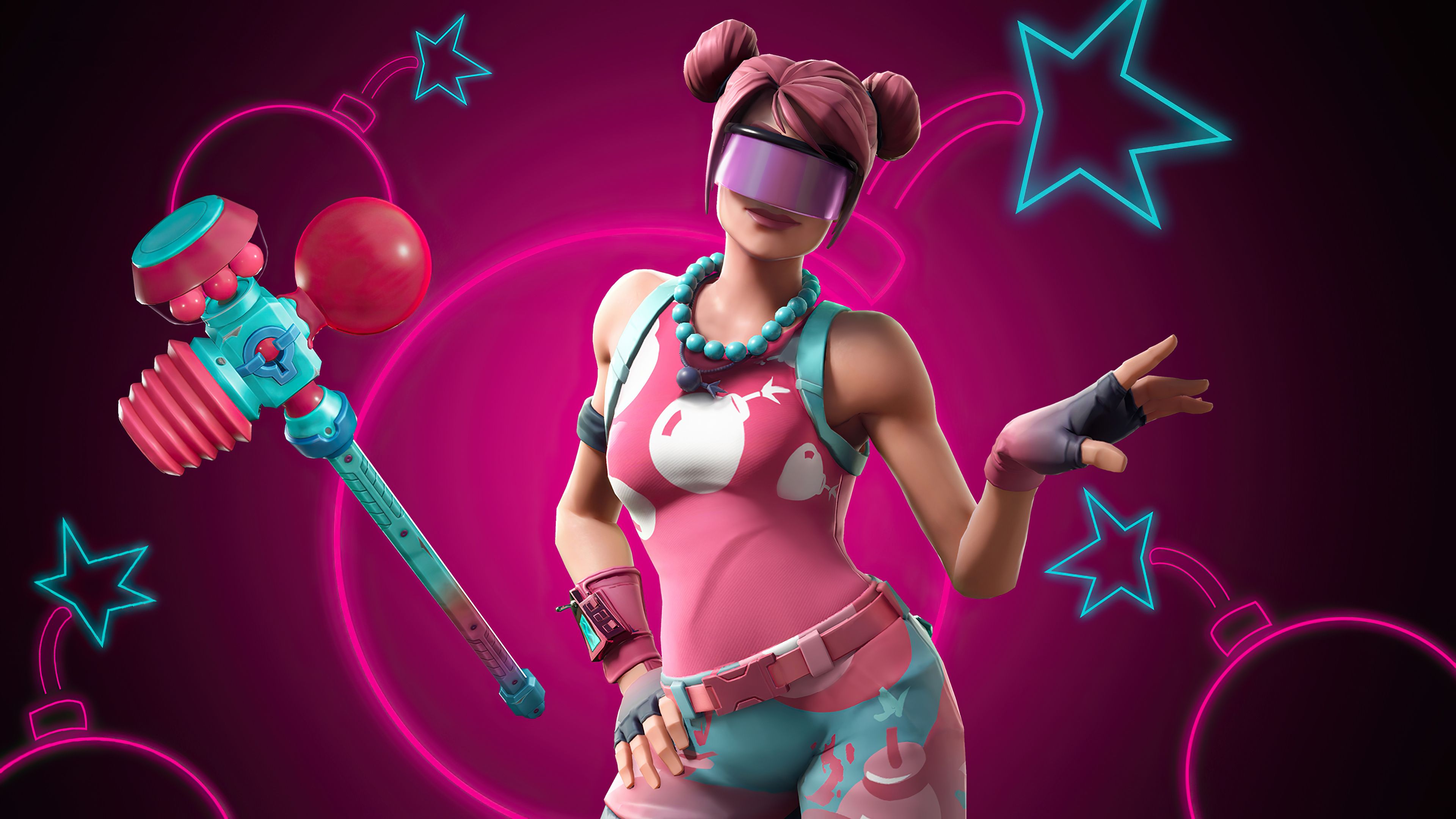 Bubble Bomber Fortnite Wallpaper, HD Games 4K Wallpaper, Image