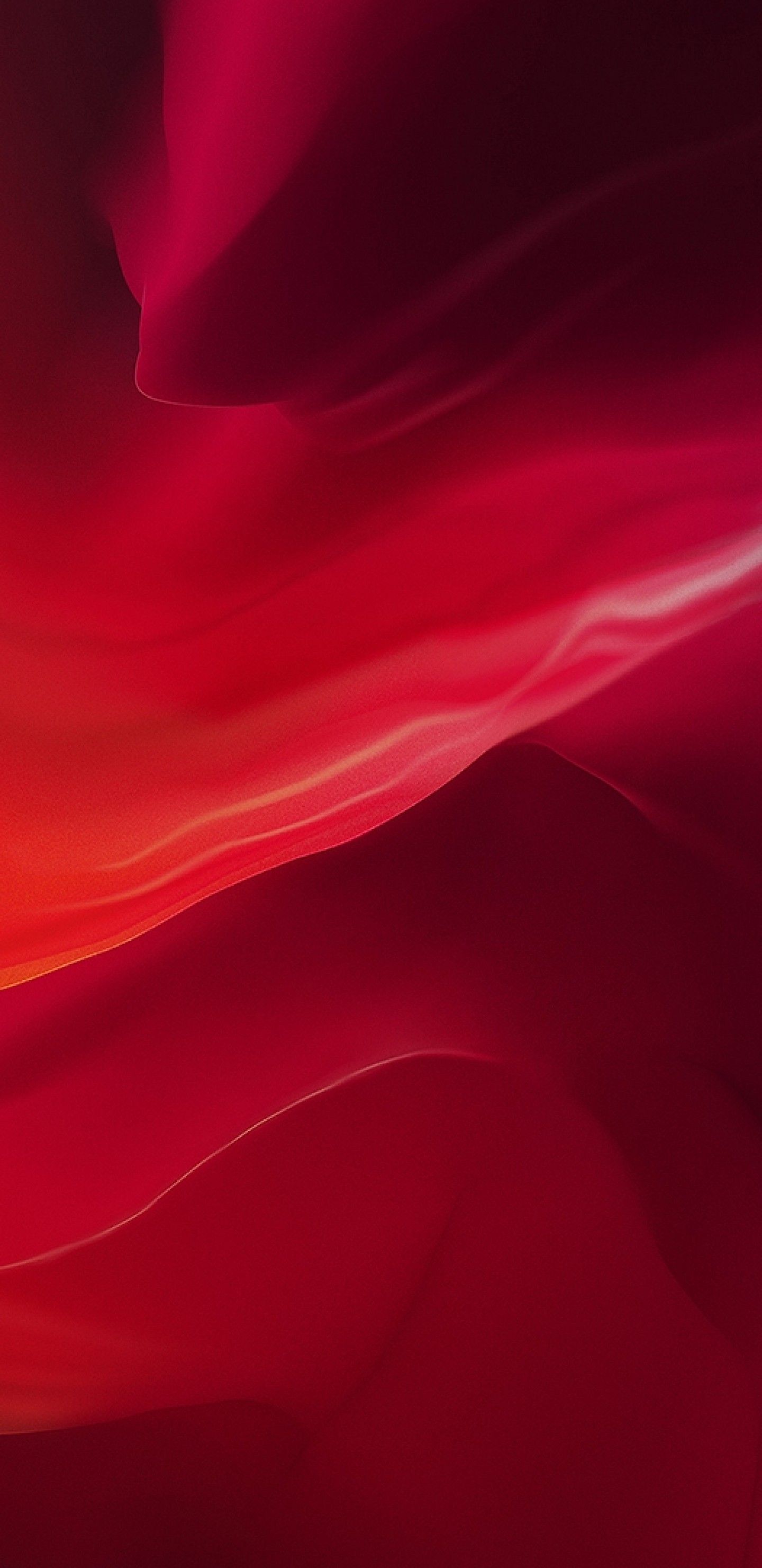 Download 1440x2960 Red Waves, Oneplus 6 Oxygenos Wallpaper