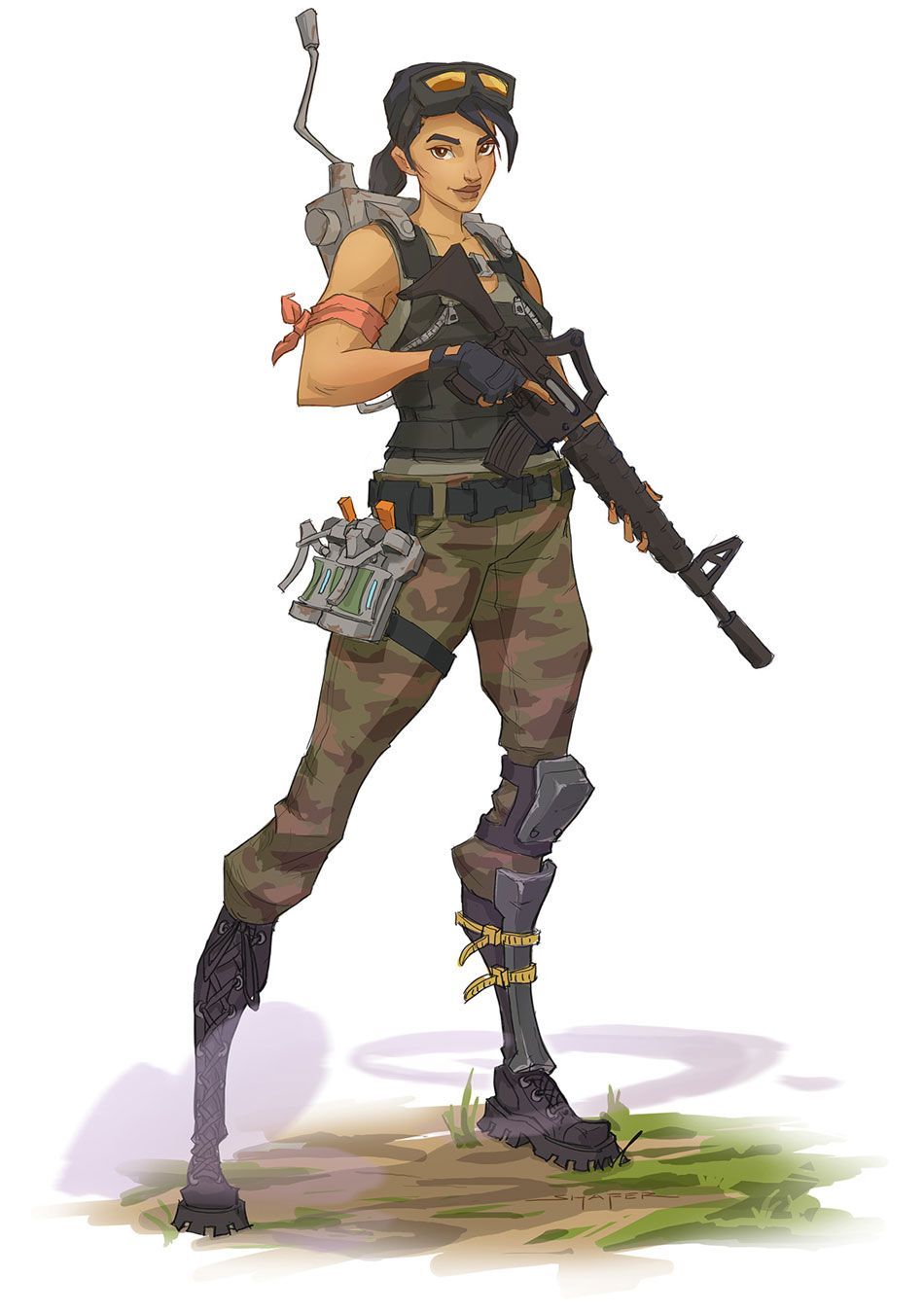 Female Commando Concept from Fortnite. Game