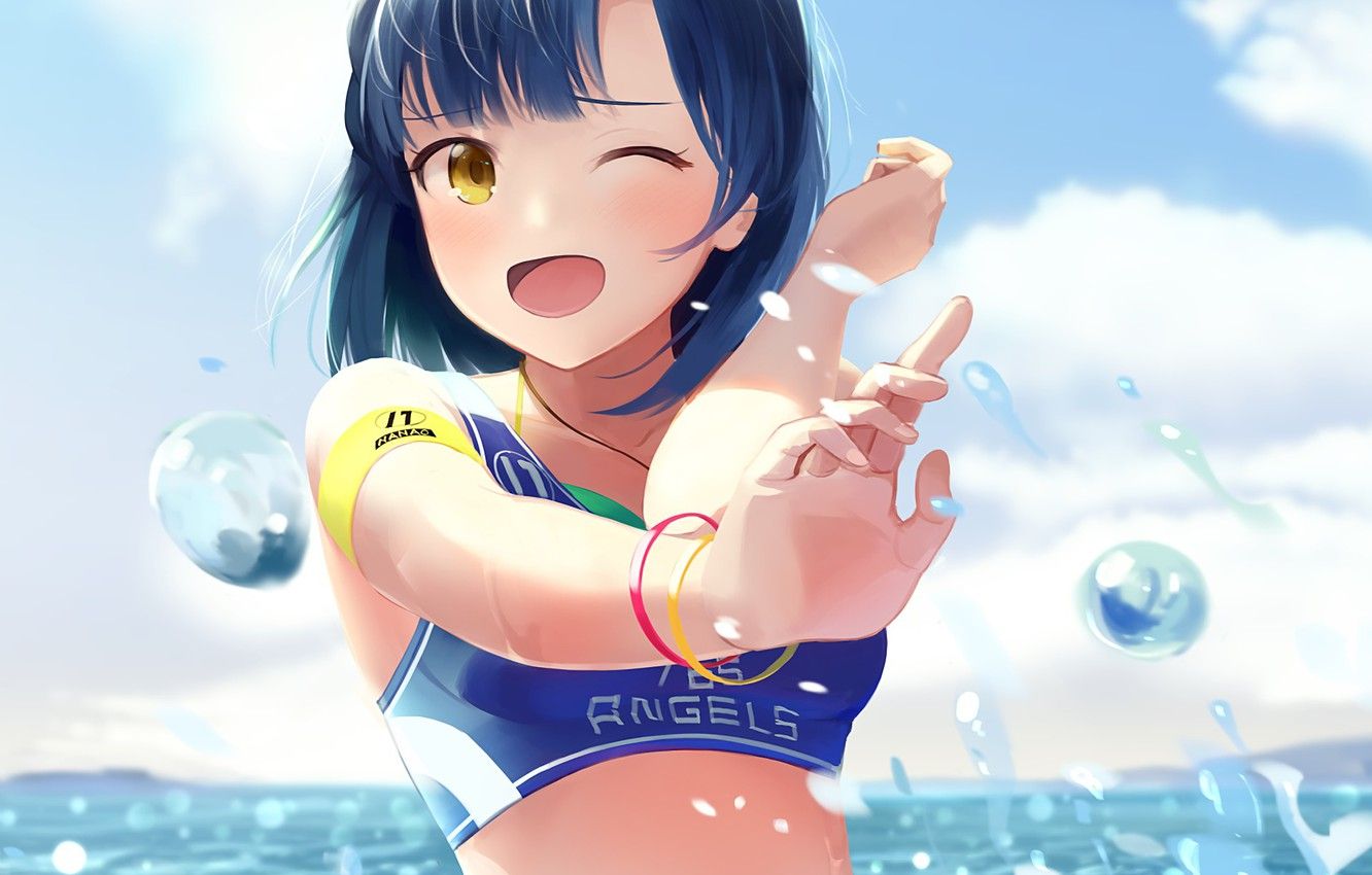 Wallpaper summer, girl, anime, IdolM image for desktop
