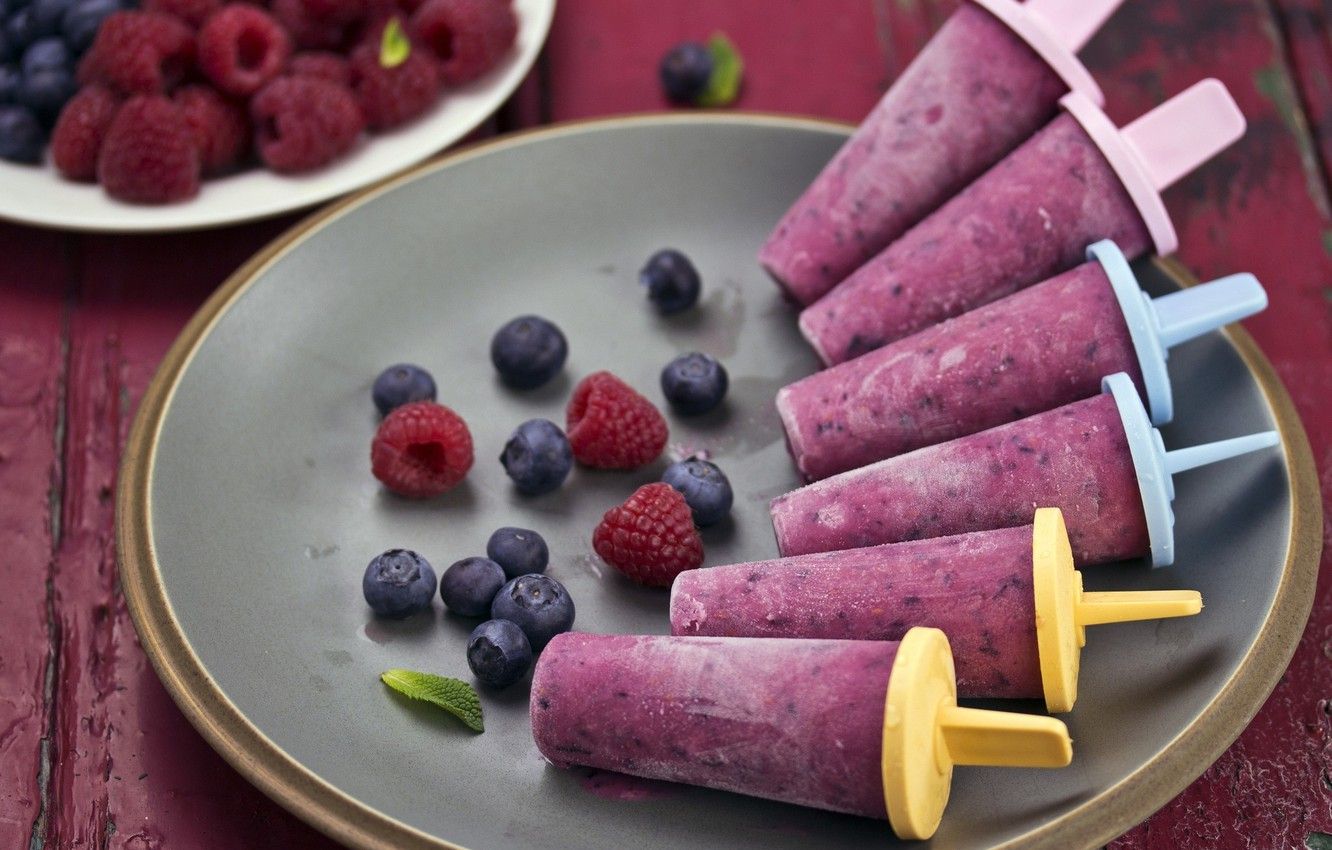 Wallpaper ice, purple, berries, raspberry, background, widescreen