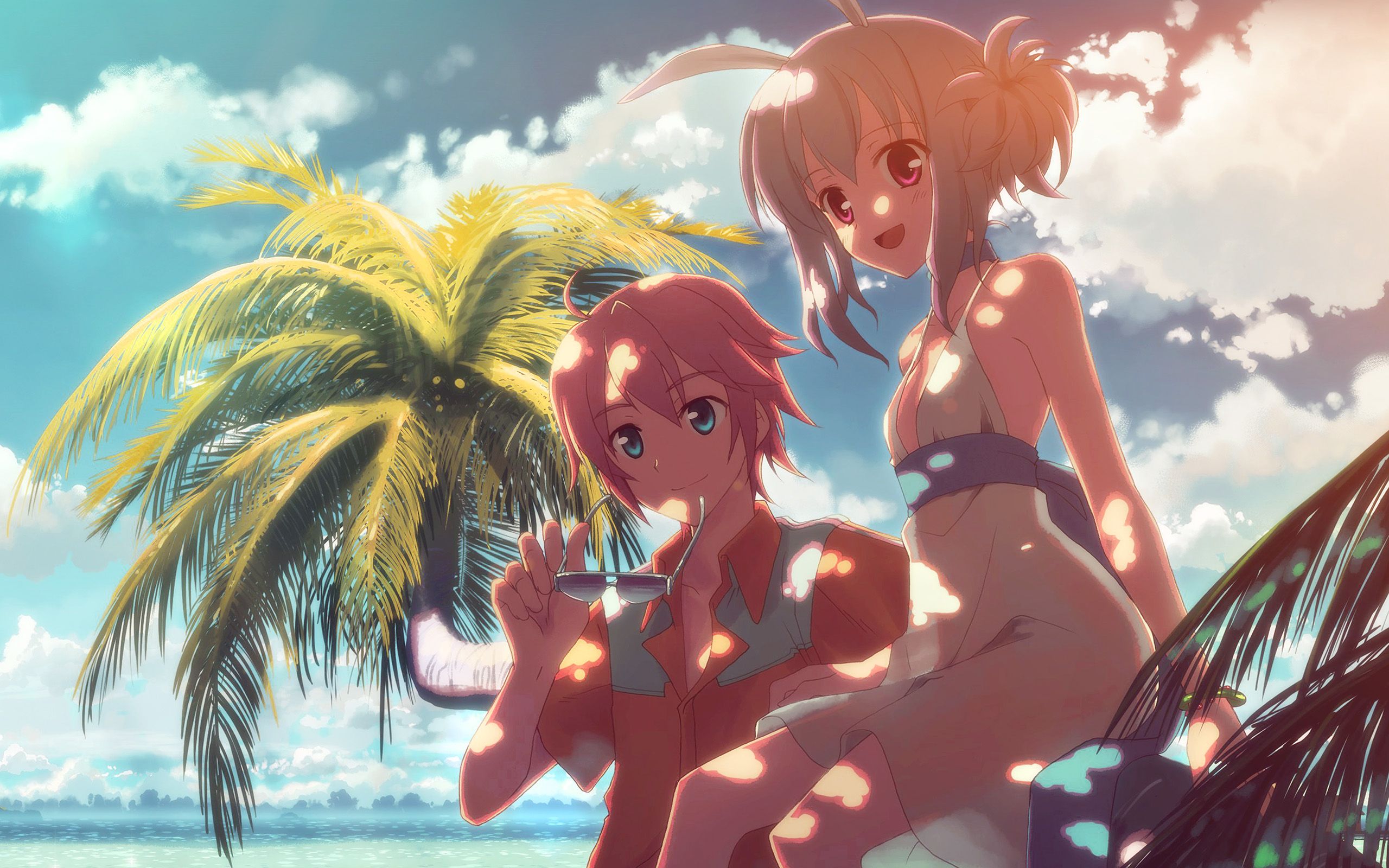 Sea Anime Art Illust Fun Summer Vacation Flare Wallpaper