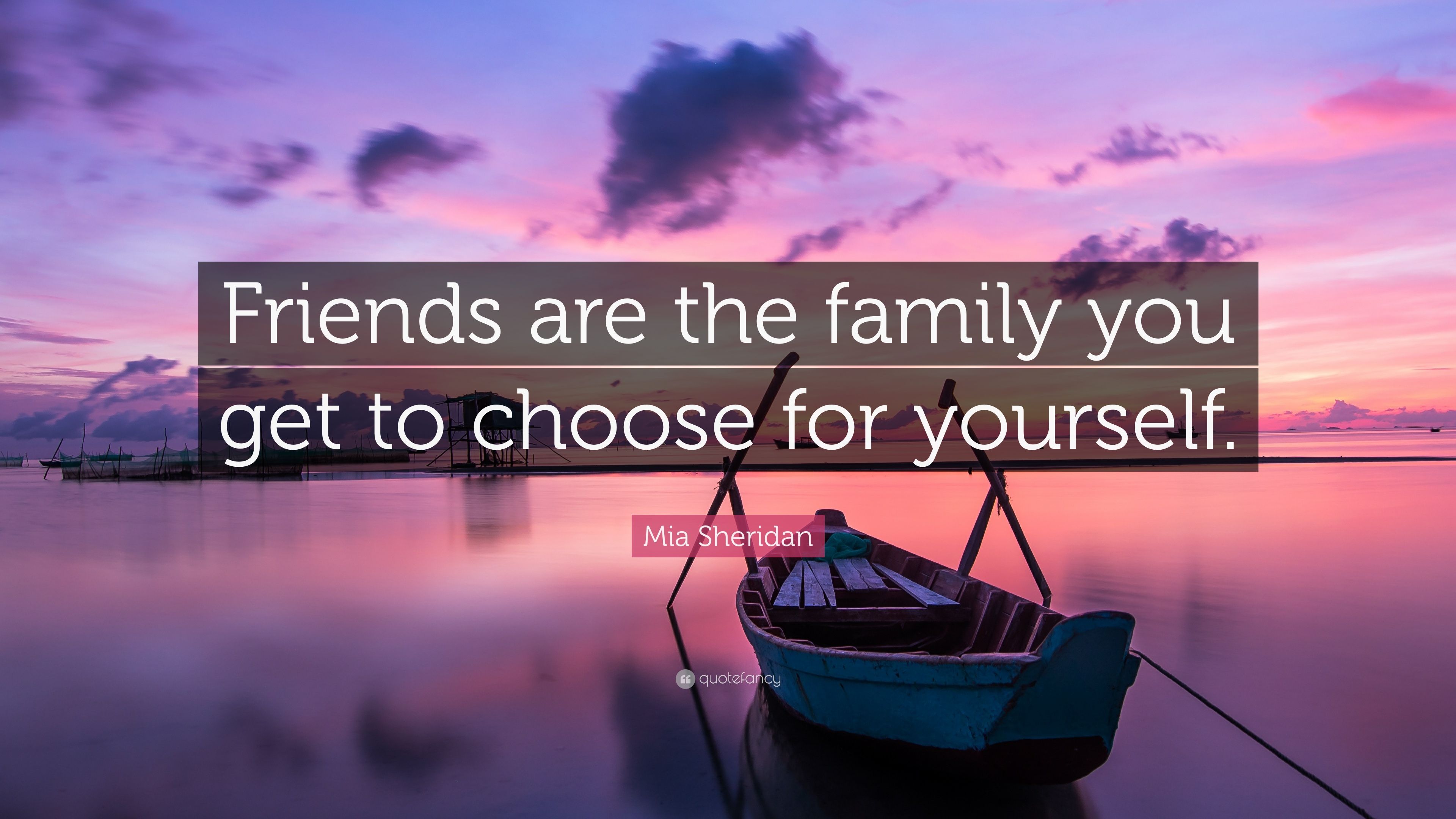 Mia Sheridan Quote: “Friends are the family you get to choose