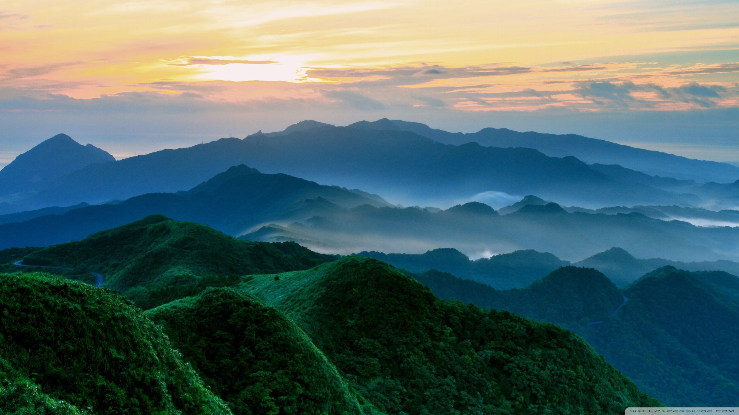 Green Mountains In The Morning Ultra HD Desktop Background