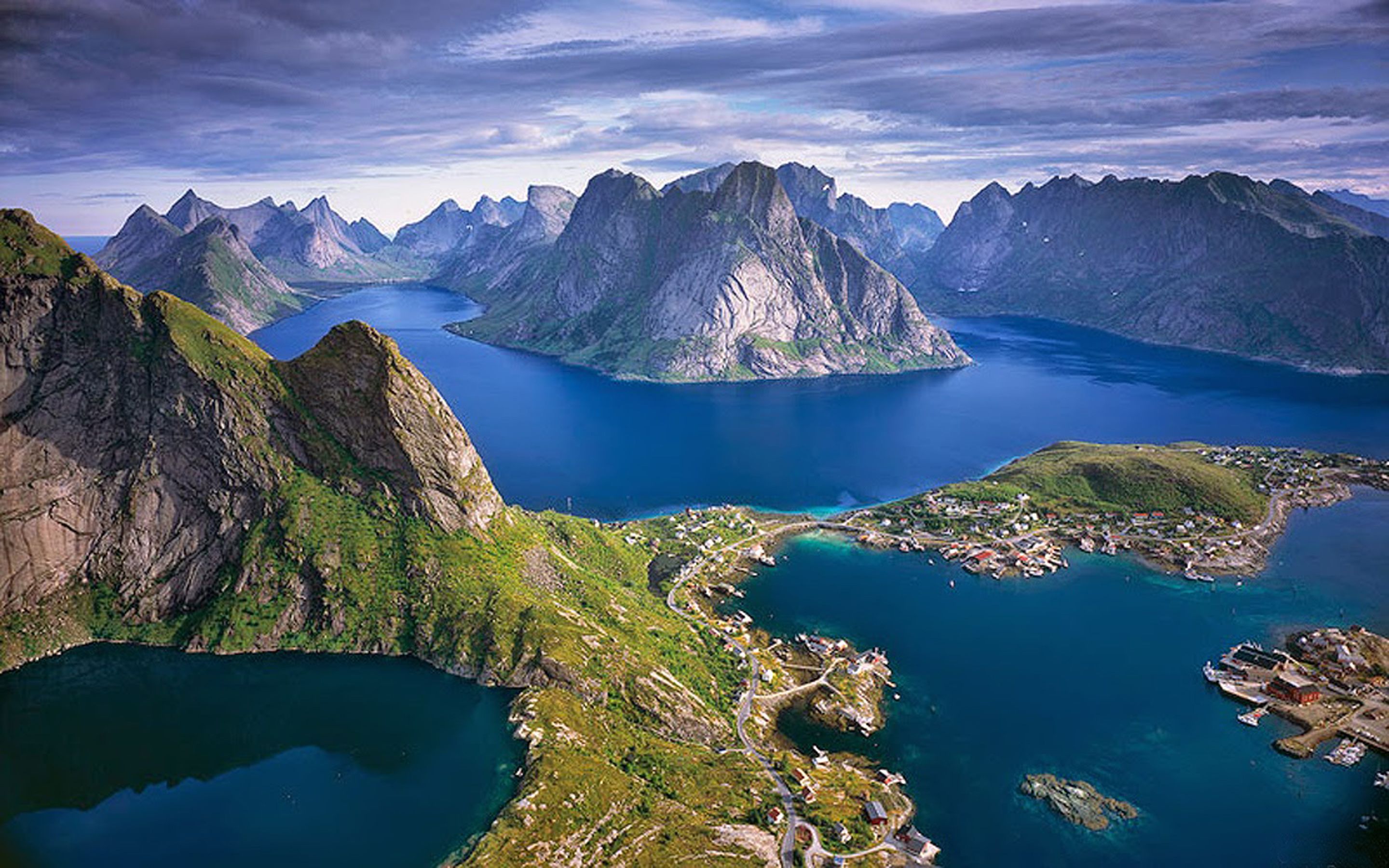 Beautiful View Of The Height Lofoten Islands Norway Landscape