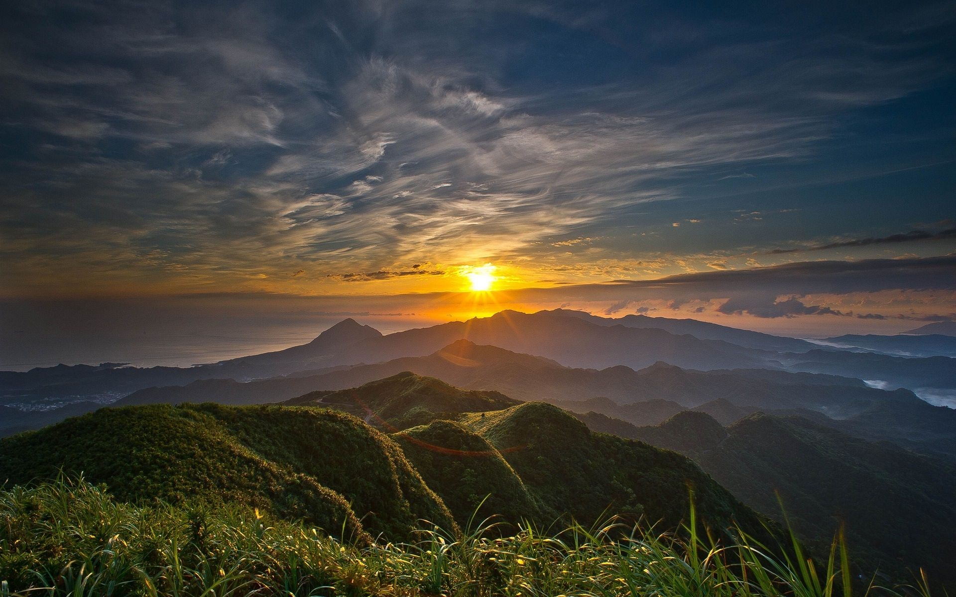 Wallpaper Morning, mountain, sunrise 1920x1200 HD Picture, Image