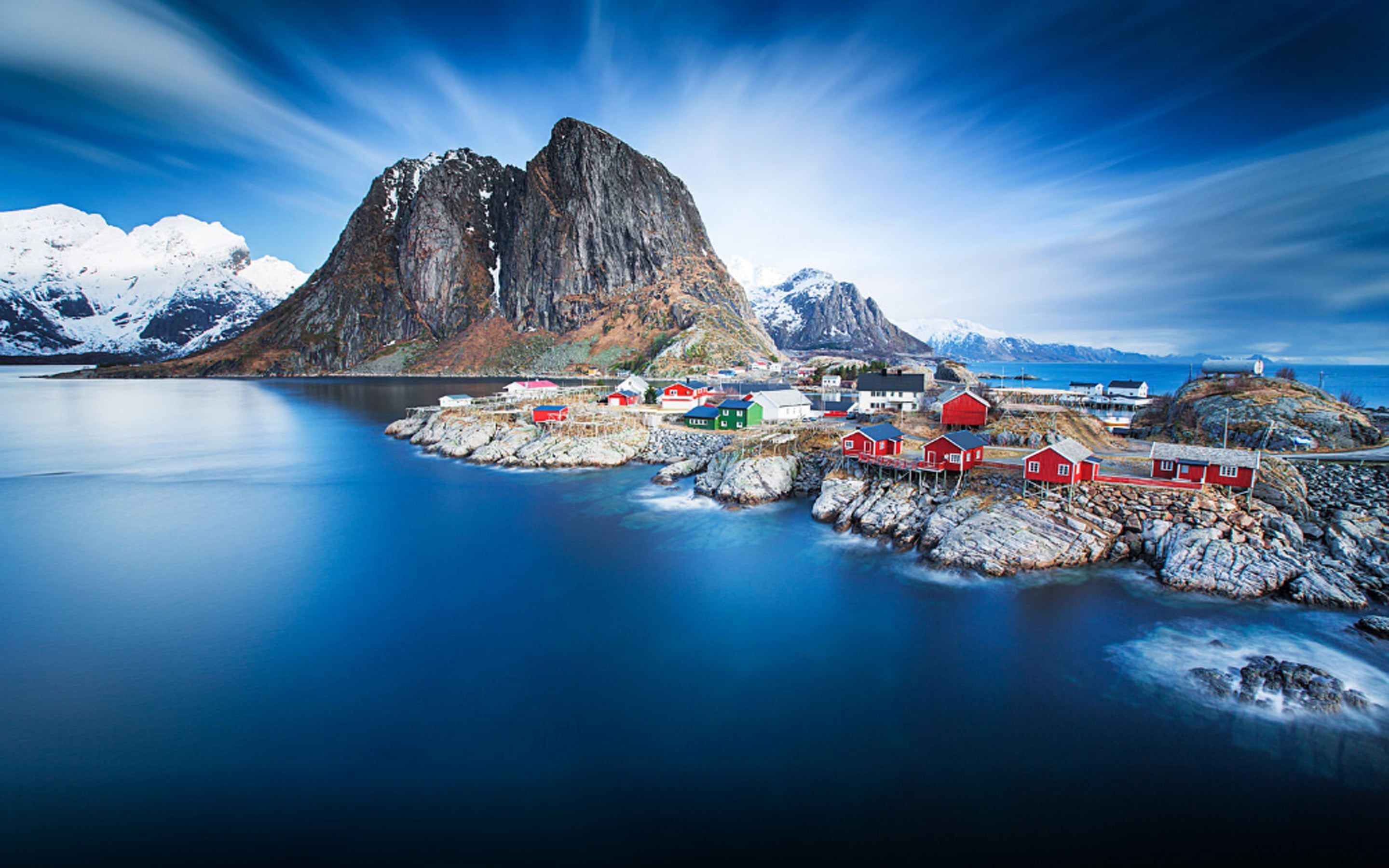 Hamnoy In Blue Norway Lofoten HD Wallpaper For Desktop K