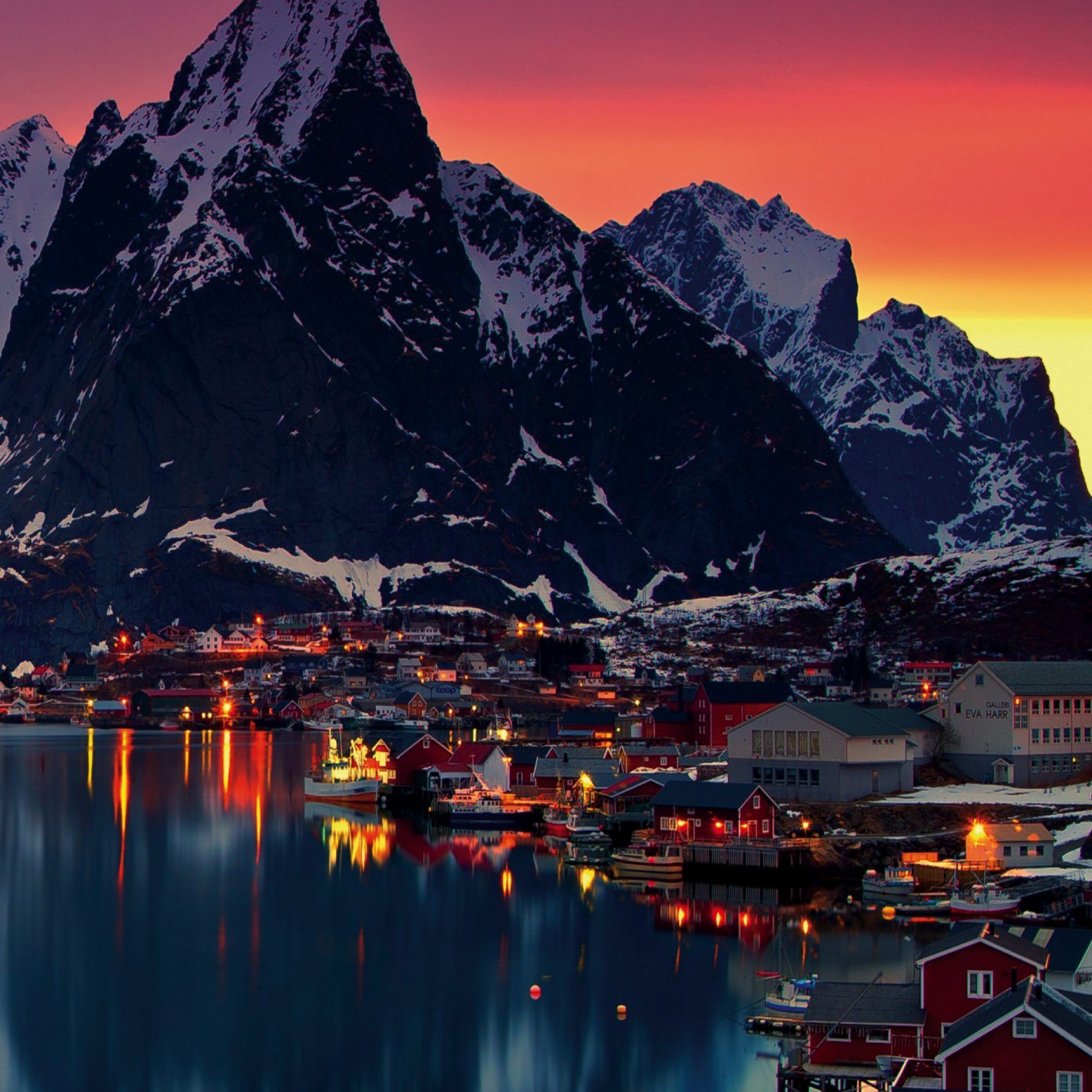Lofoten Islands Norway Mountains Sunrise Free 4K Ultra HD