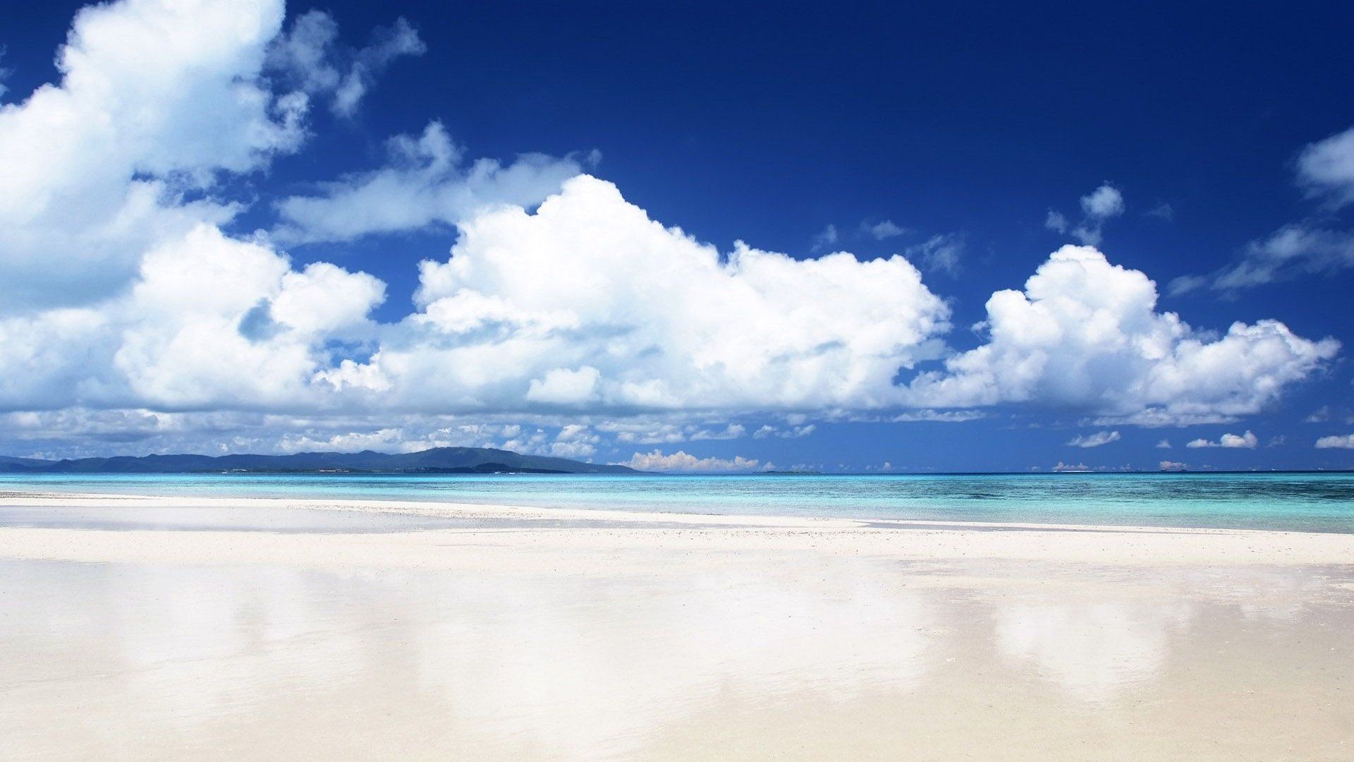 ocean, clouds, landscapes, skyscapes, beaches wallpaper